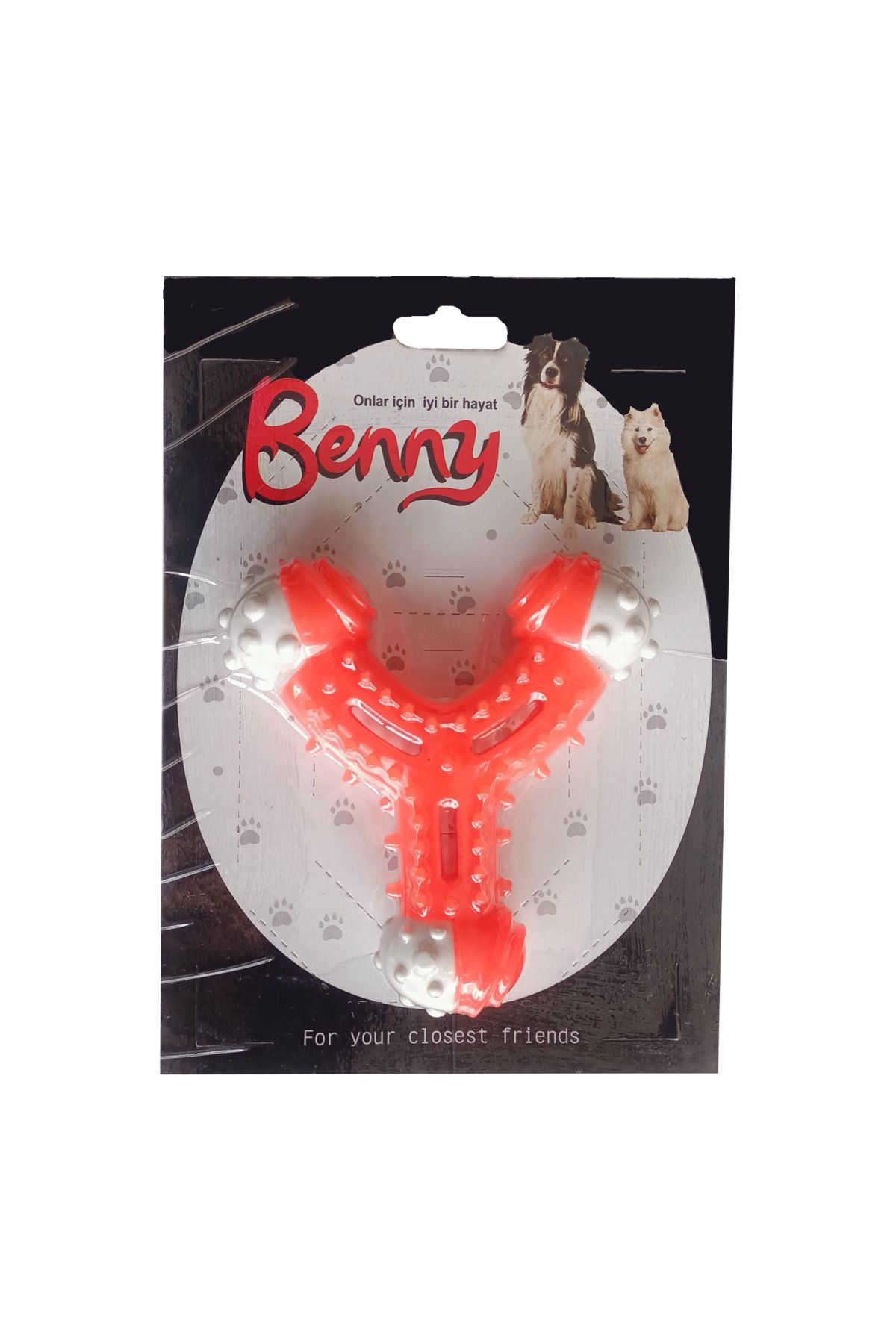 OEM Benny Diş Kaşıma Köpek Oyuncağı Çatal 11 cm Turuncu