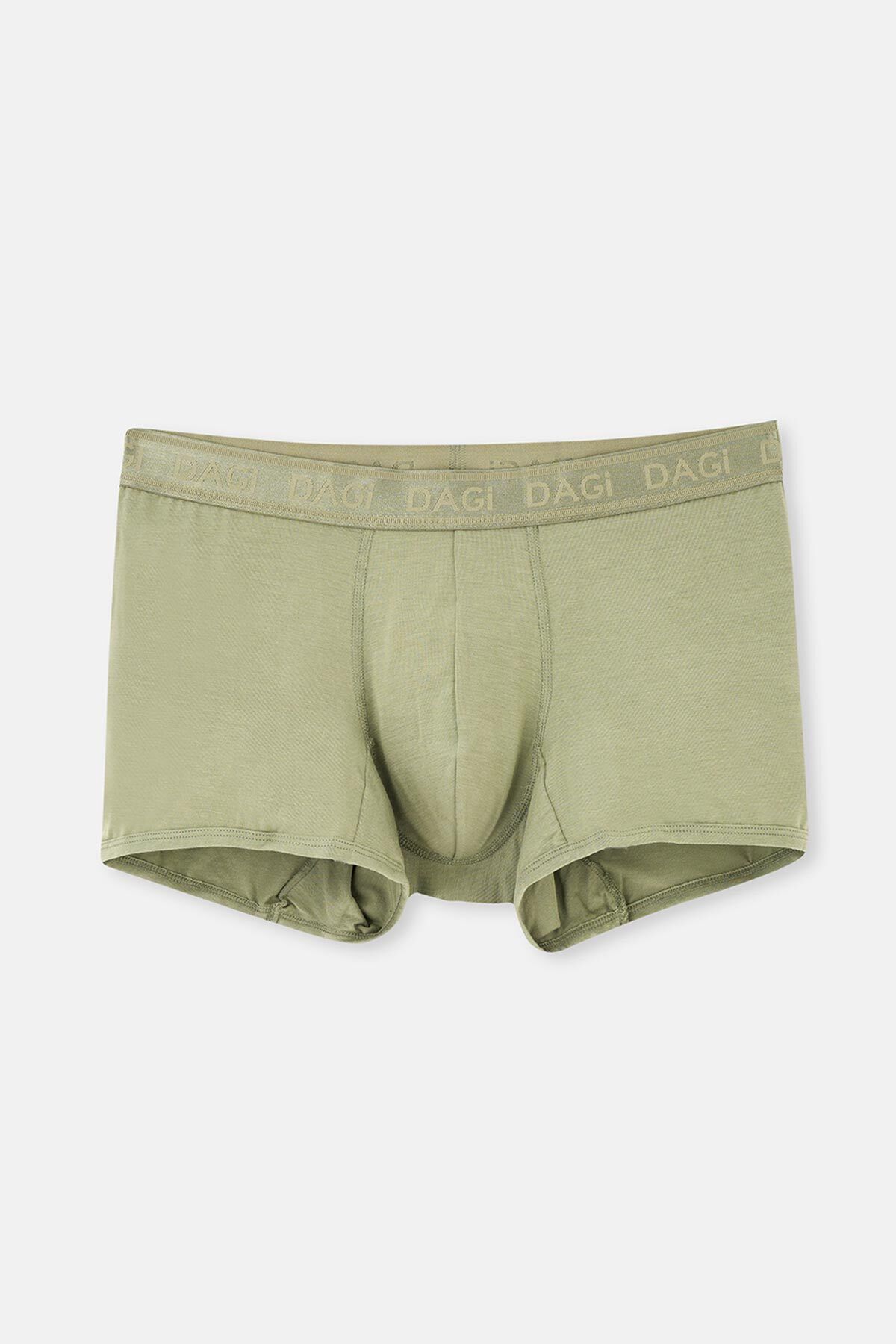 Dagi-Hellkhaki-Hellblau 4210 2-teilige gemusterte Micro-Modal-Boxershorts 5