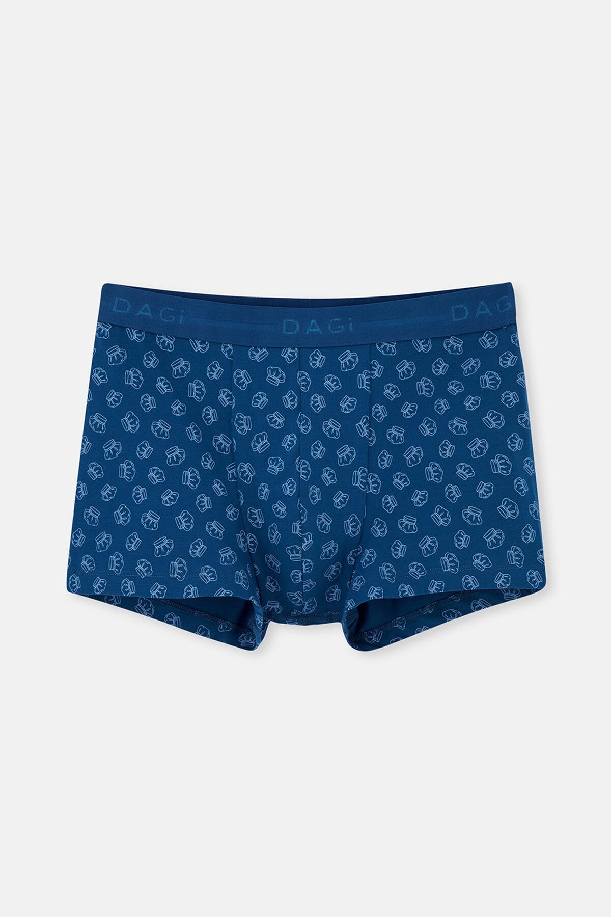 Dagi-Navy Blue 5210 2-Pece μοτίβο βαμβακερό μπόξερ 2
