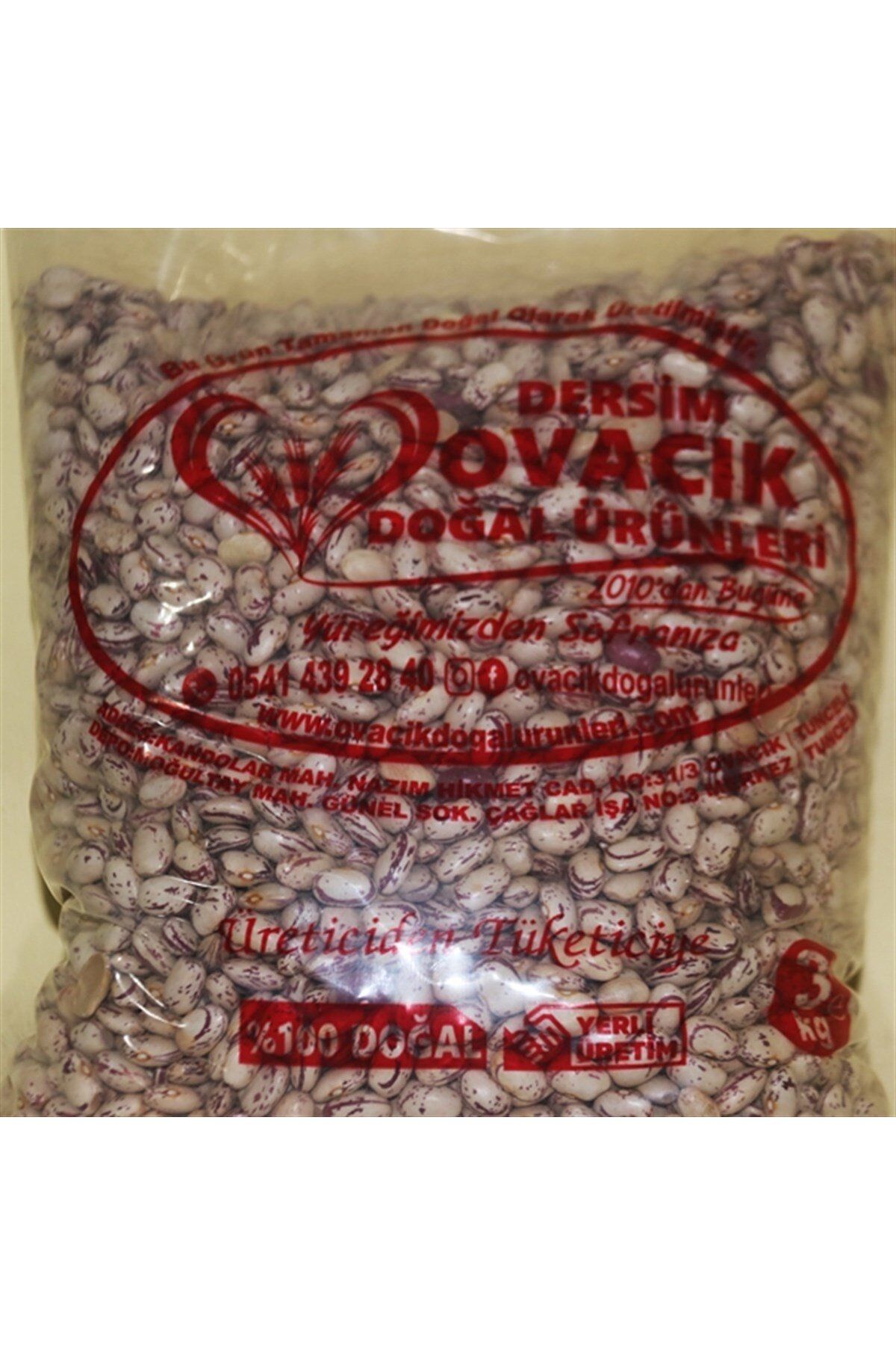 DERSİM OVACIK DOĞAL ÜRÜNLERİ OVACIK DOĞAL BARBUNYA (3KG)