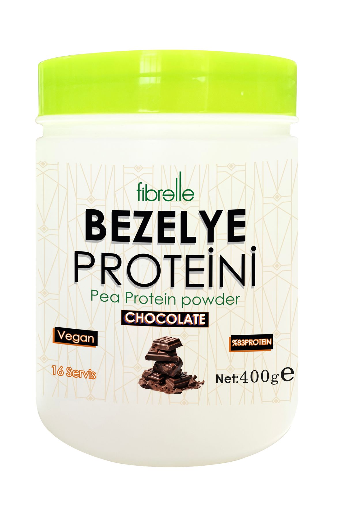 Fibrelle Pea Protein Chocolate / Bezelye Proteini Çikolata Aromalı / Yüksek Protein Oranı