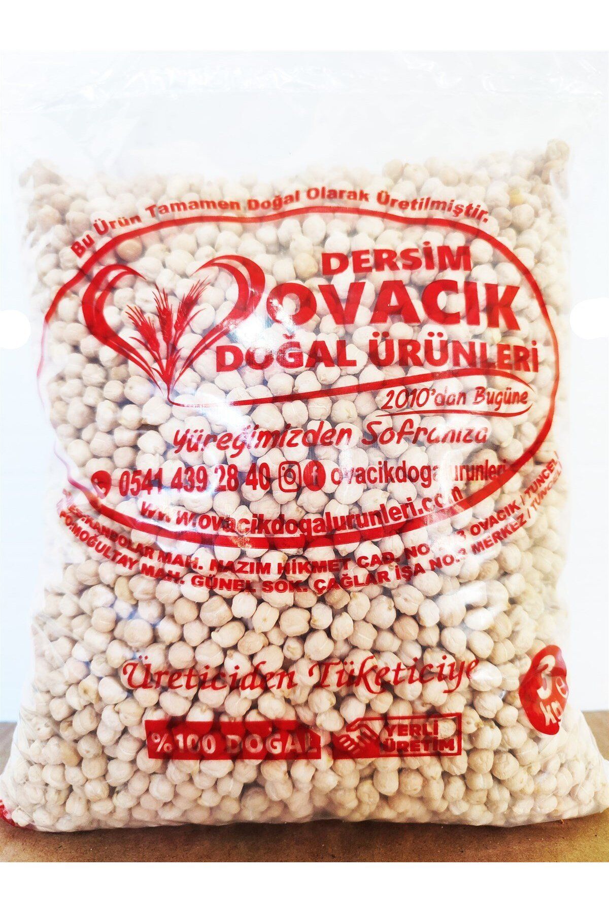 ovacık doğal ürünleri OVACIK DOĞAL NOHUT (3KG)