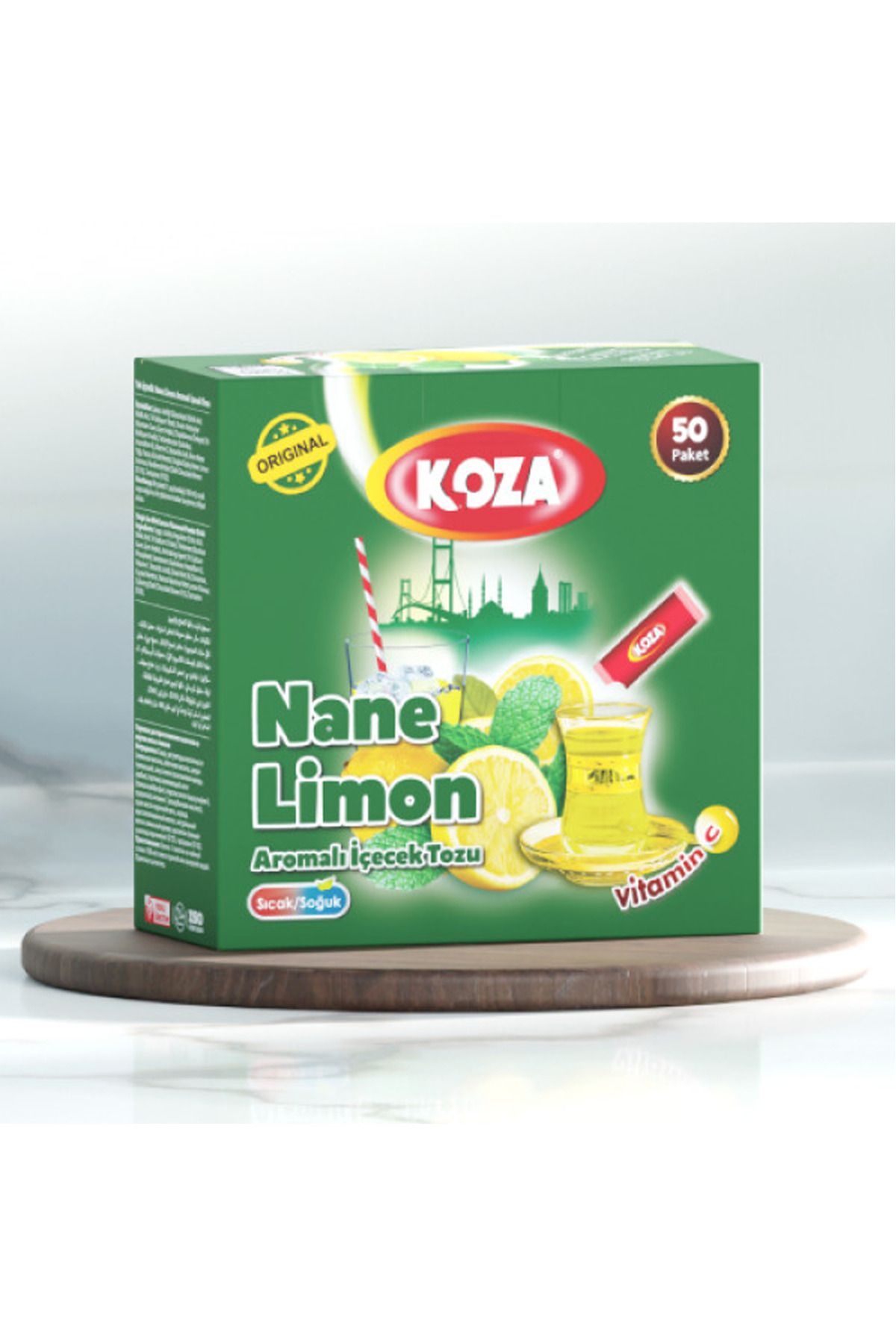 shop Koza Tek İçimlik Nane Limon Aromalı Toz İçecek 50'li