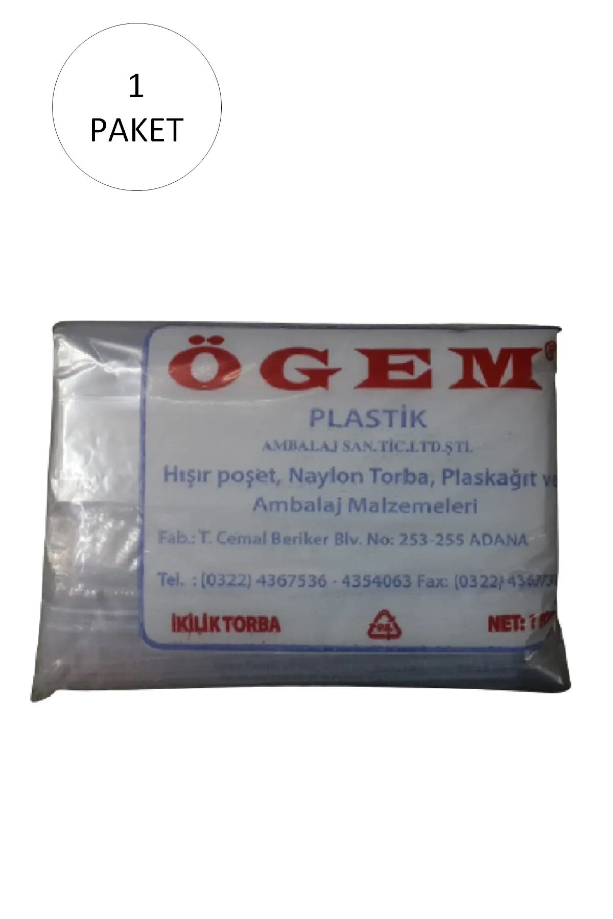 Genel Markalar Bakkaliye Naylon Torba İkilik 22x36 cm 1 kg 1 Paket (Takriben 195 Adet)