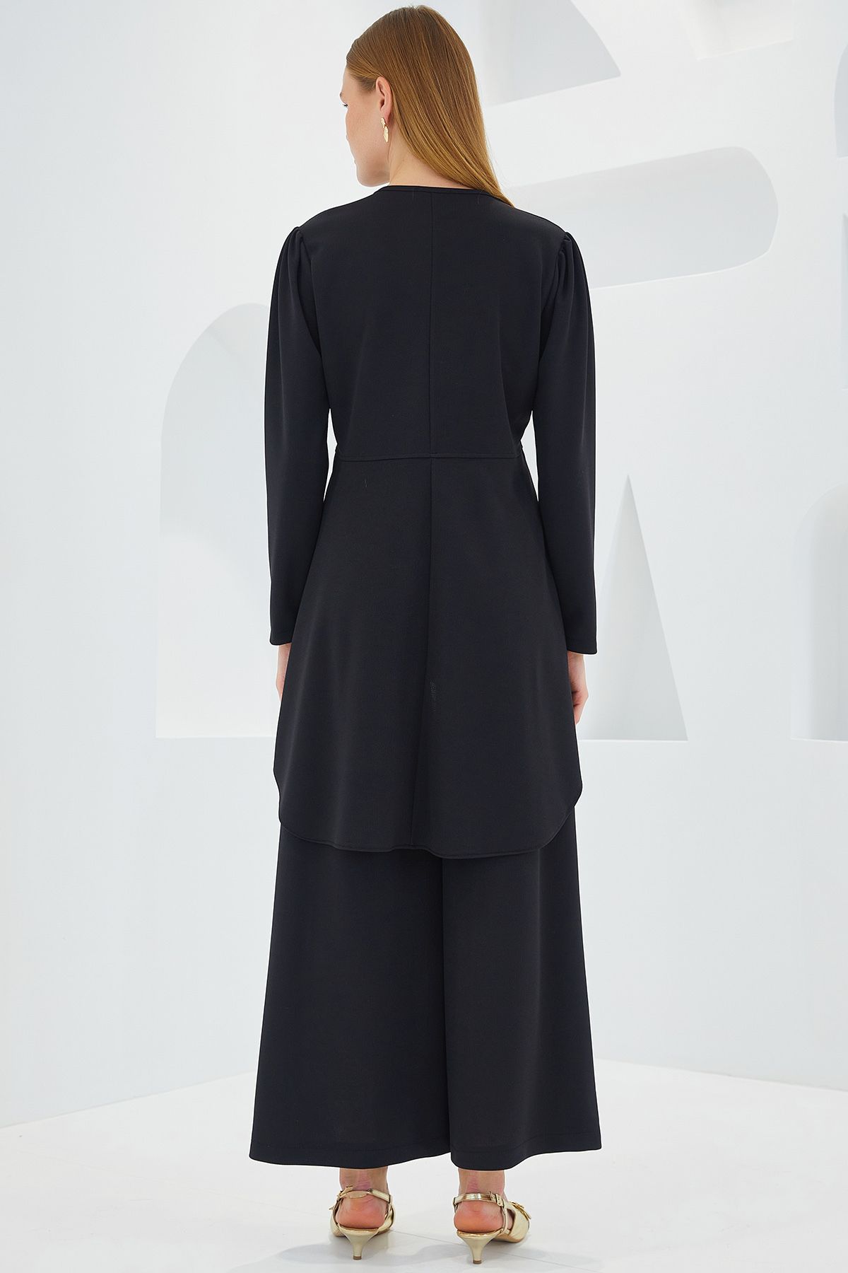 Bigdart-6658 Black Pants and Tunic Set 6