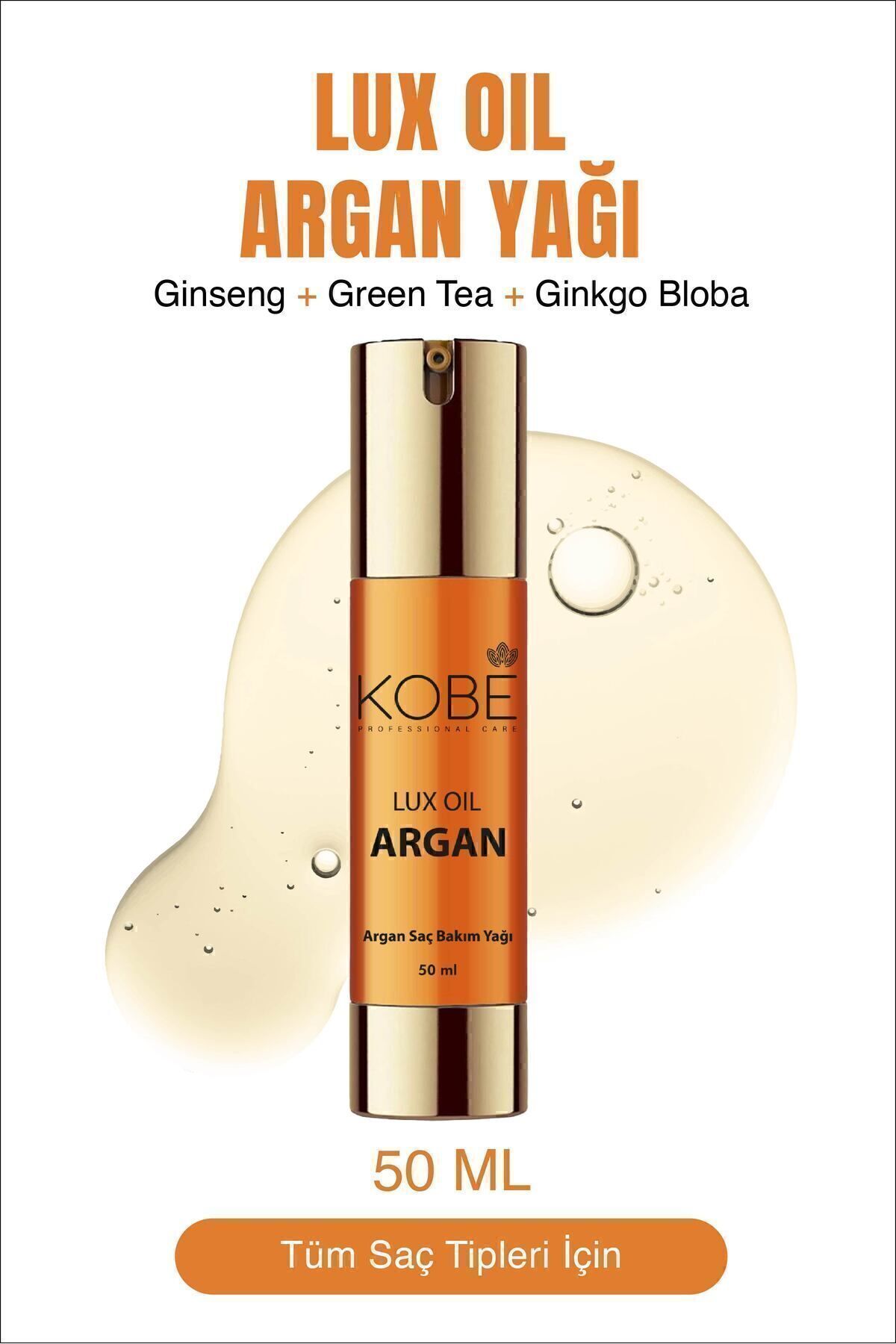 KOBE Argan Besleyici Onarıcı Saç Bakım Yağı 50 ml-2