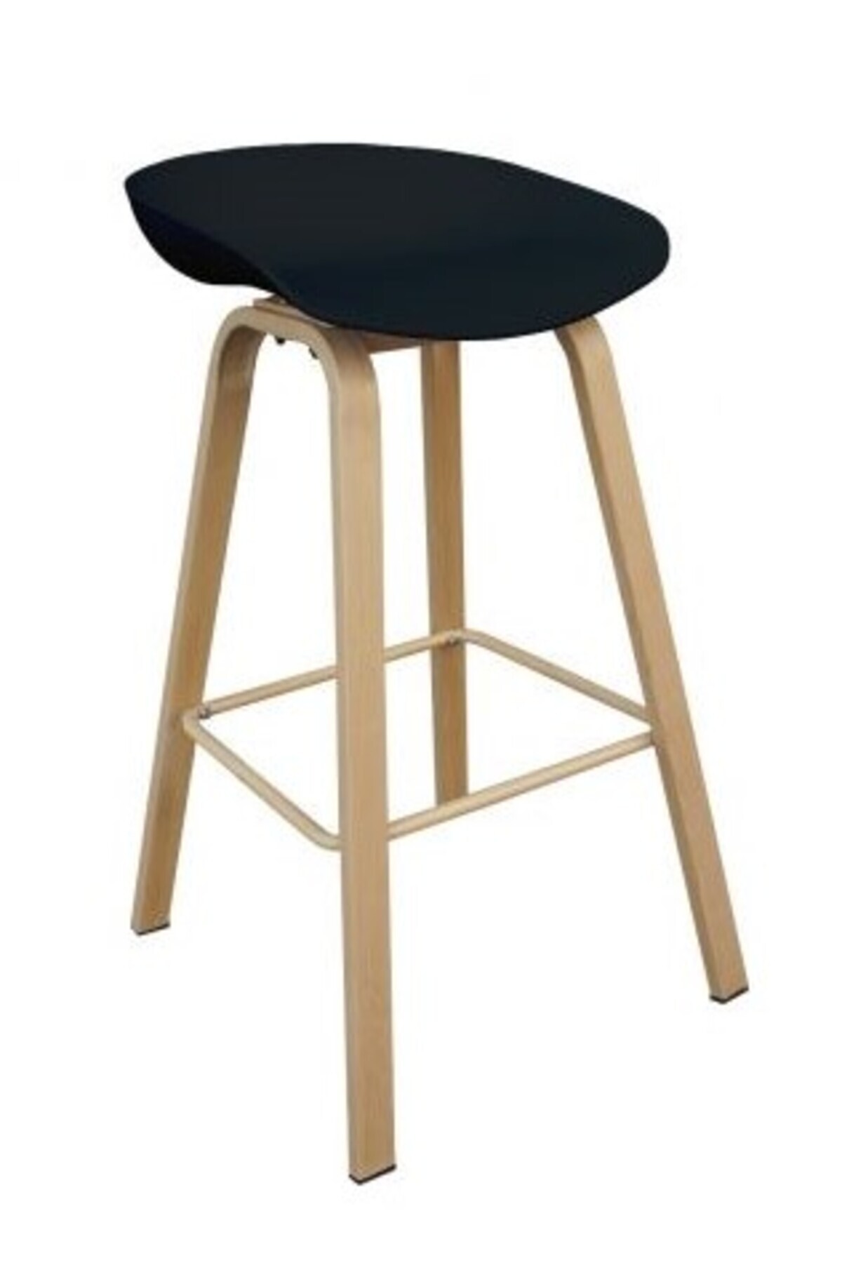 Mahmayi-Ultimate Eames Style Seat Height Bar Stool - Black (Set of 2) 6