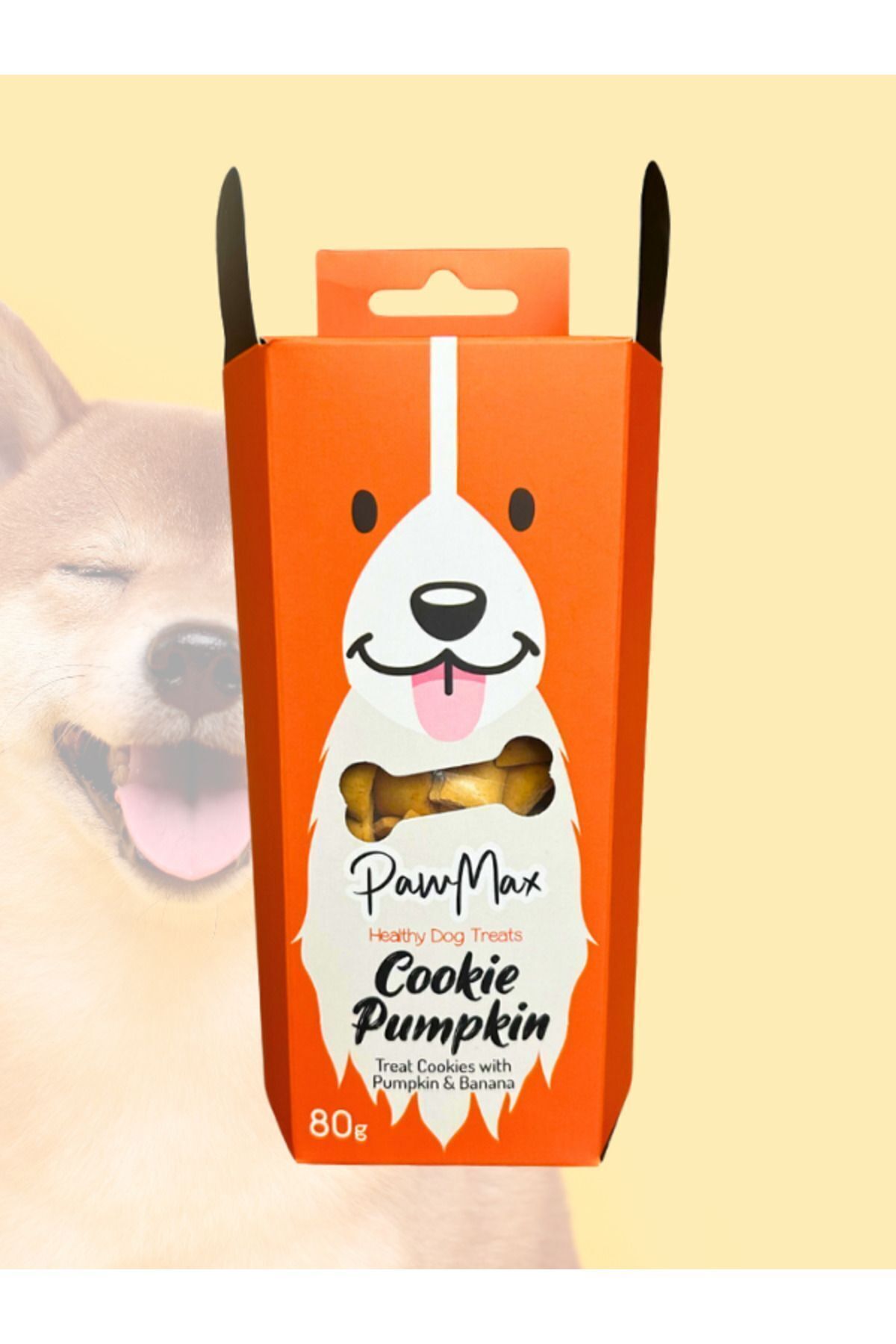 PAWMAX Balkabak Ve Muzlu %100 Doğal, Iso 9001 Üretim Sertifikalı Köpek Ödül Maması - Cookie Pumpkin