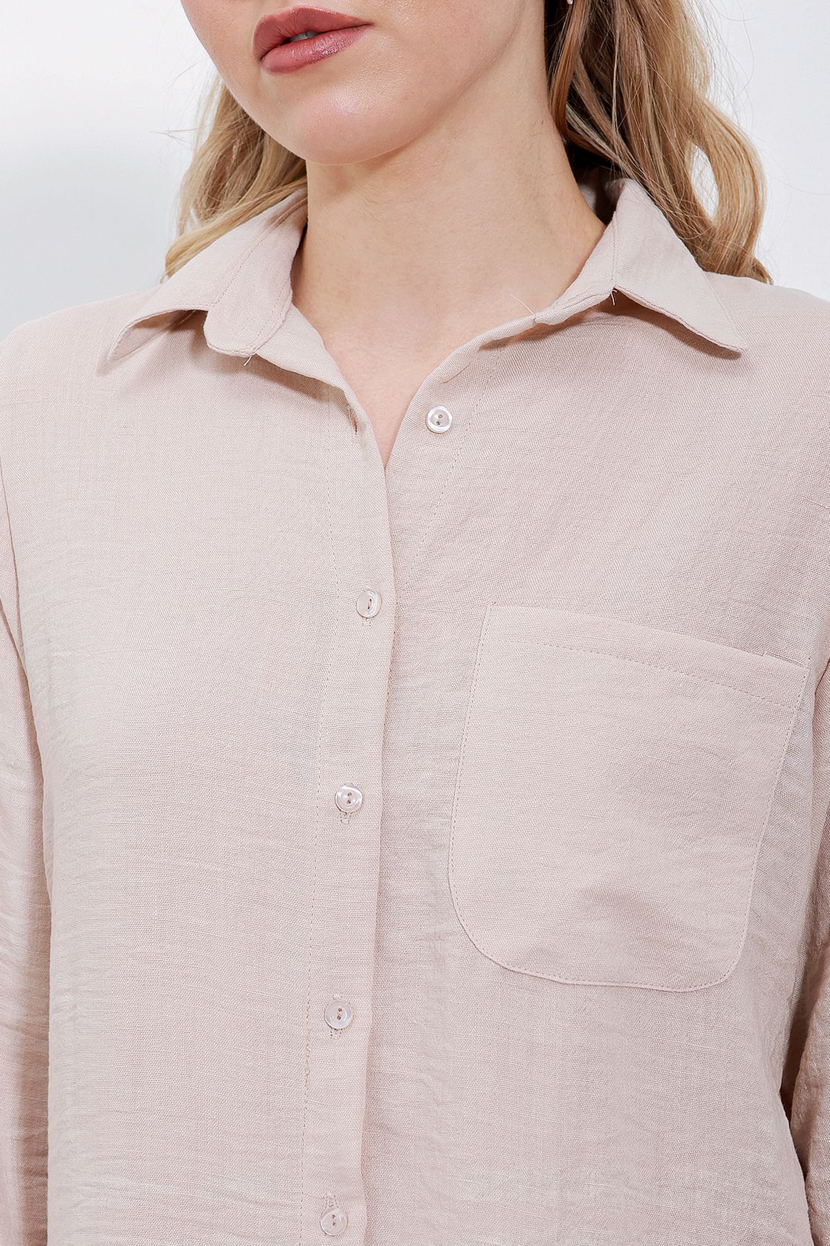 Bigdart-5880 Single Pocket Shirt Tunika – krémová 4