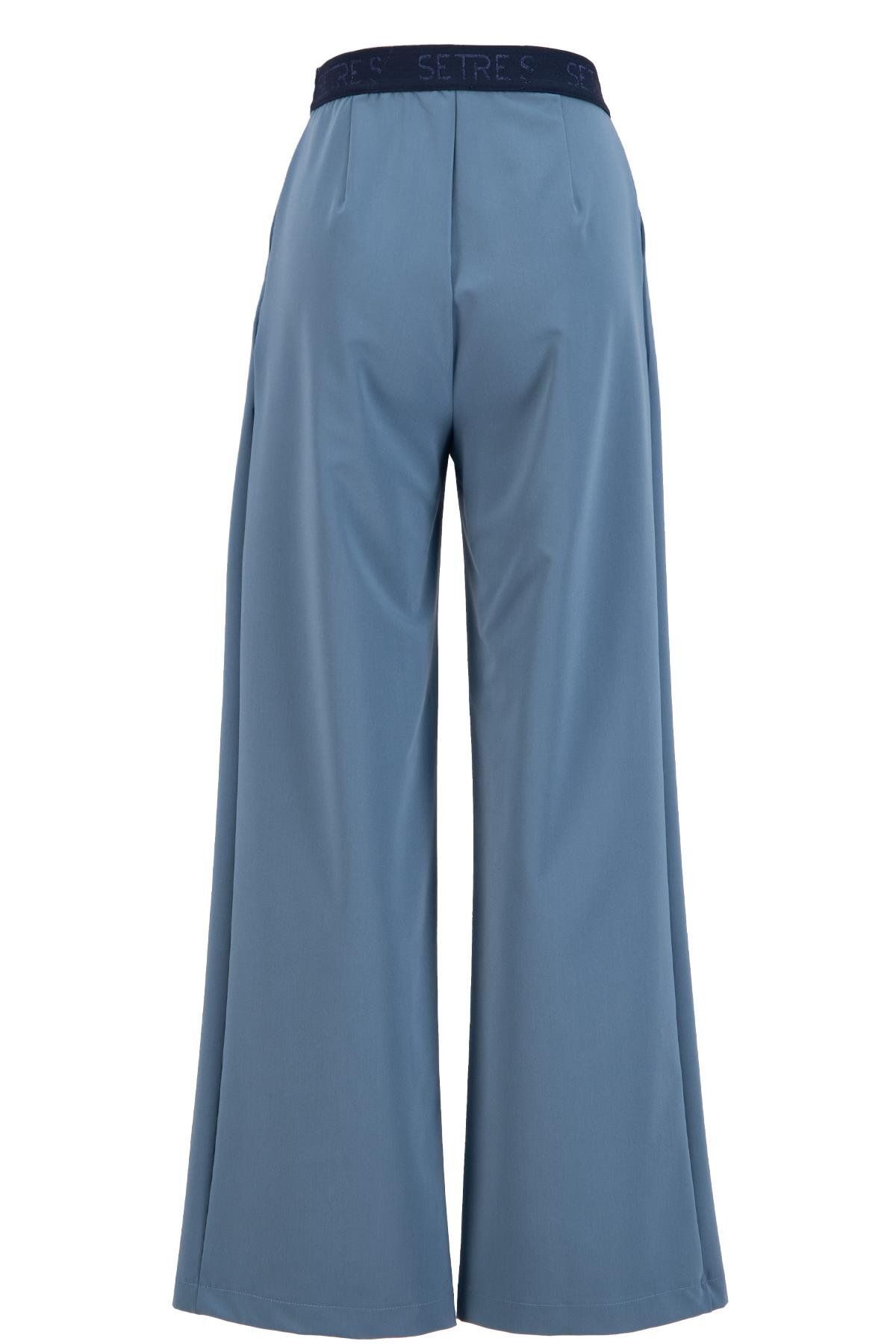 Setre-Blue Wide Cut Trousers 8