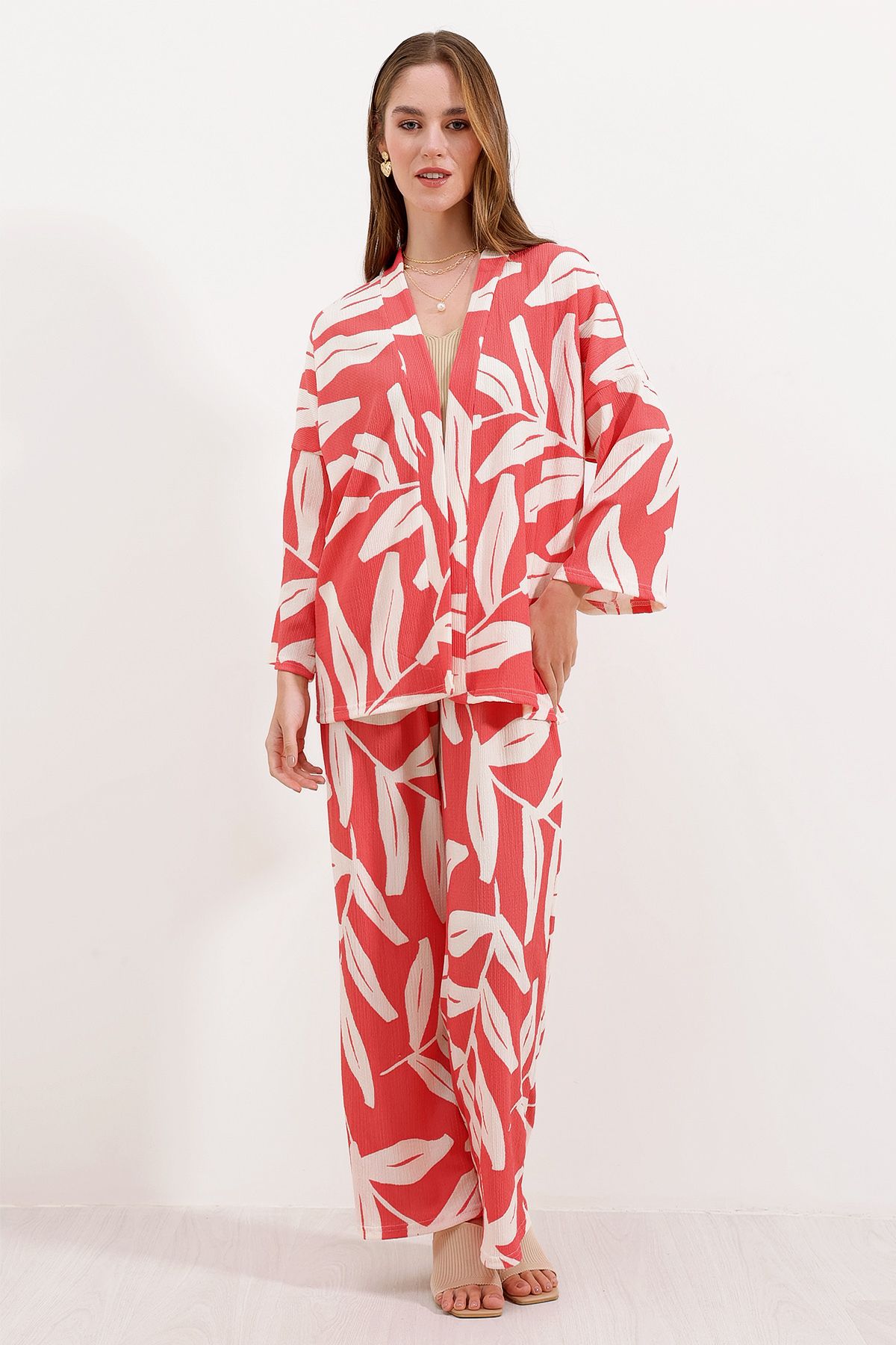 Bigdart-6582 Knitted Double Set - Pomegranate 2