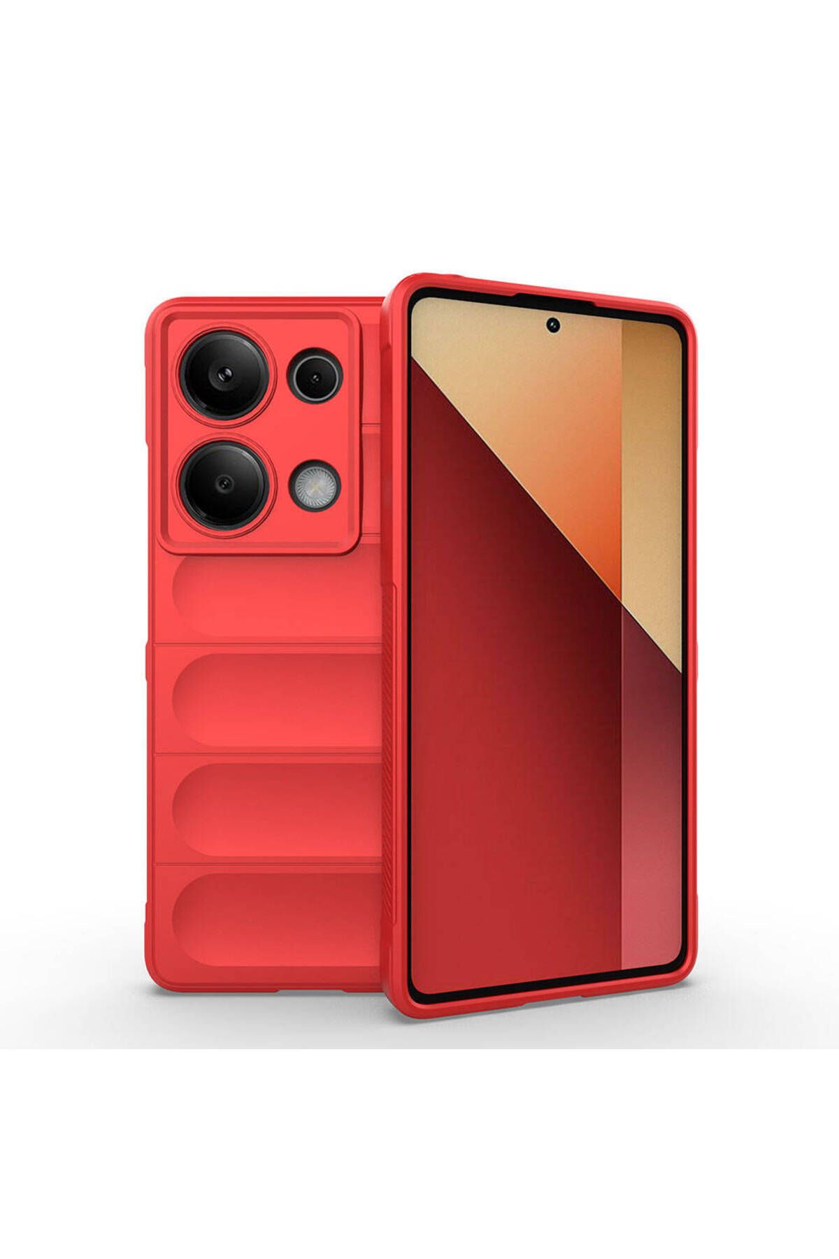 SKYARC Redmi Note 13 Pro 4G Kılıf Esnek TPU Oyuklu Arka Yüzey Tasarımlı Etnik Silikon Kapak