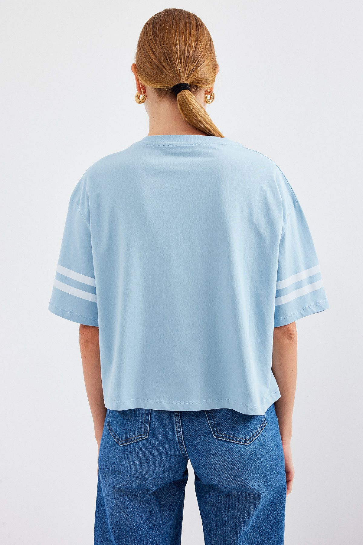 Bigdart-4322 Printed – niebieska koszulka oversize basic 6