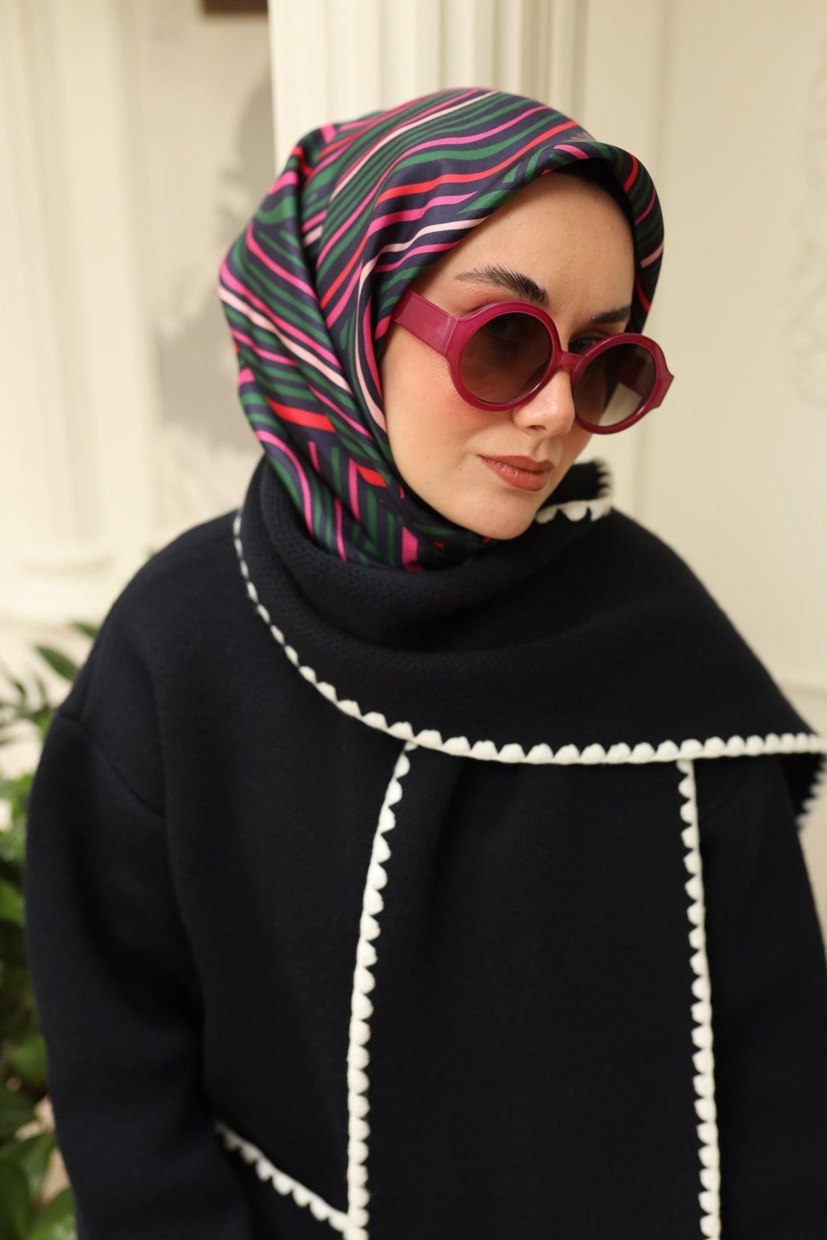 Silk Home-Eșarfă din mătase twill 11417-08 1