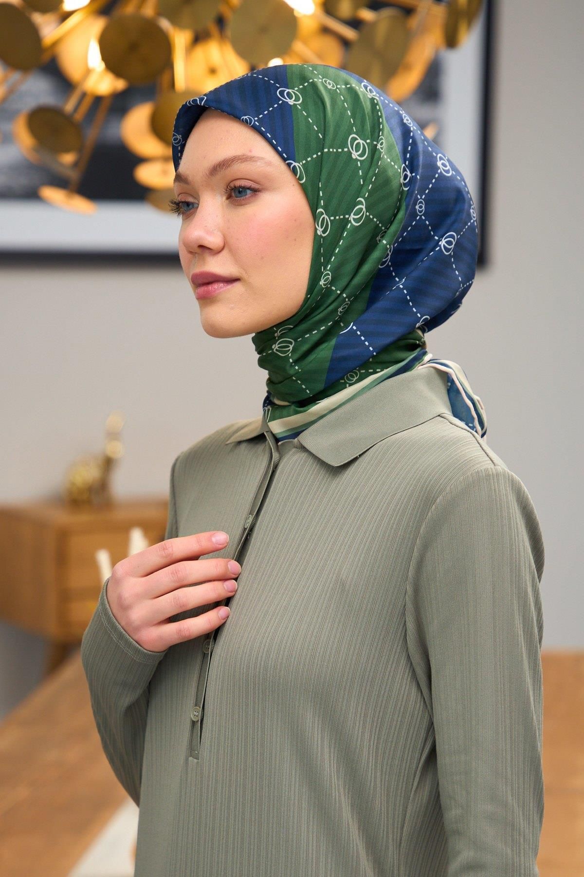 İpekhan-Harmony Collection Soft Scarf Dark Green 1176-05 3