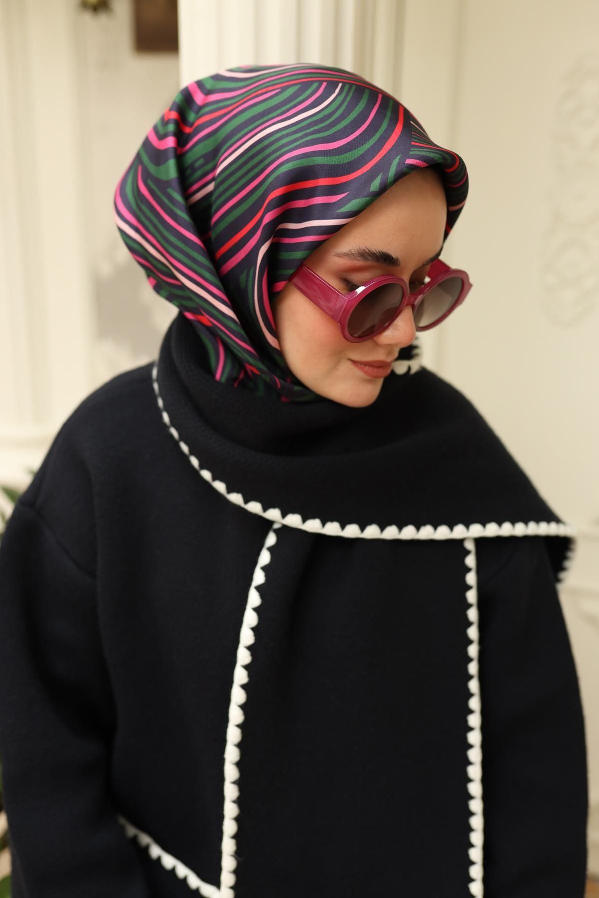 Silk Home-Eșarfă din mătase twill 11417-08 2
