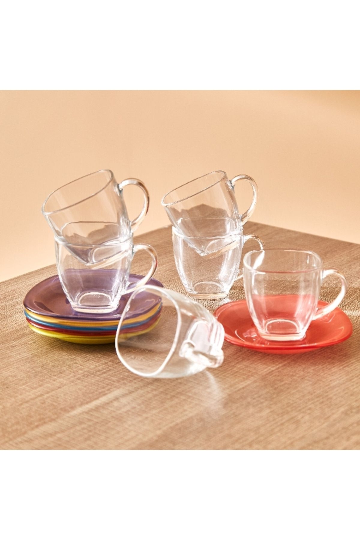 Luminarc-Pearl Carina Rainbow 12-Piece Cup and Saucer Set 3