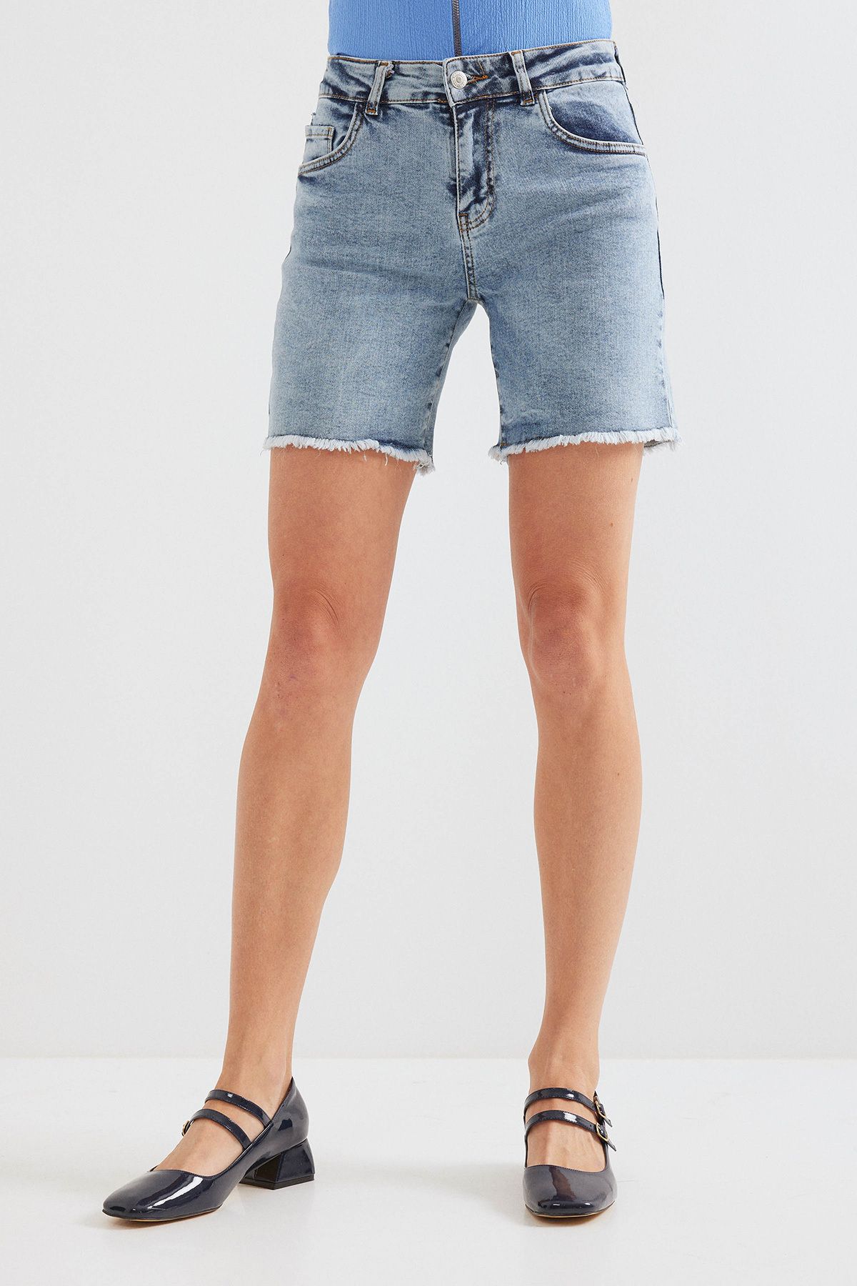 Bigdart-Blue 5331 Model Short Denim Shorts 4