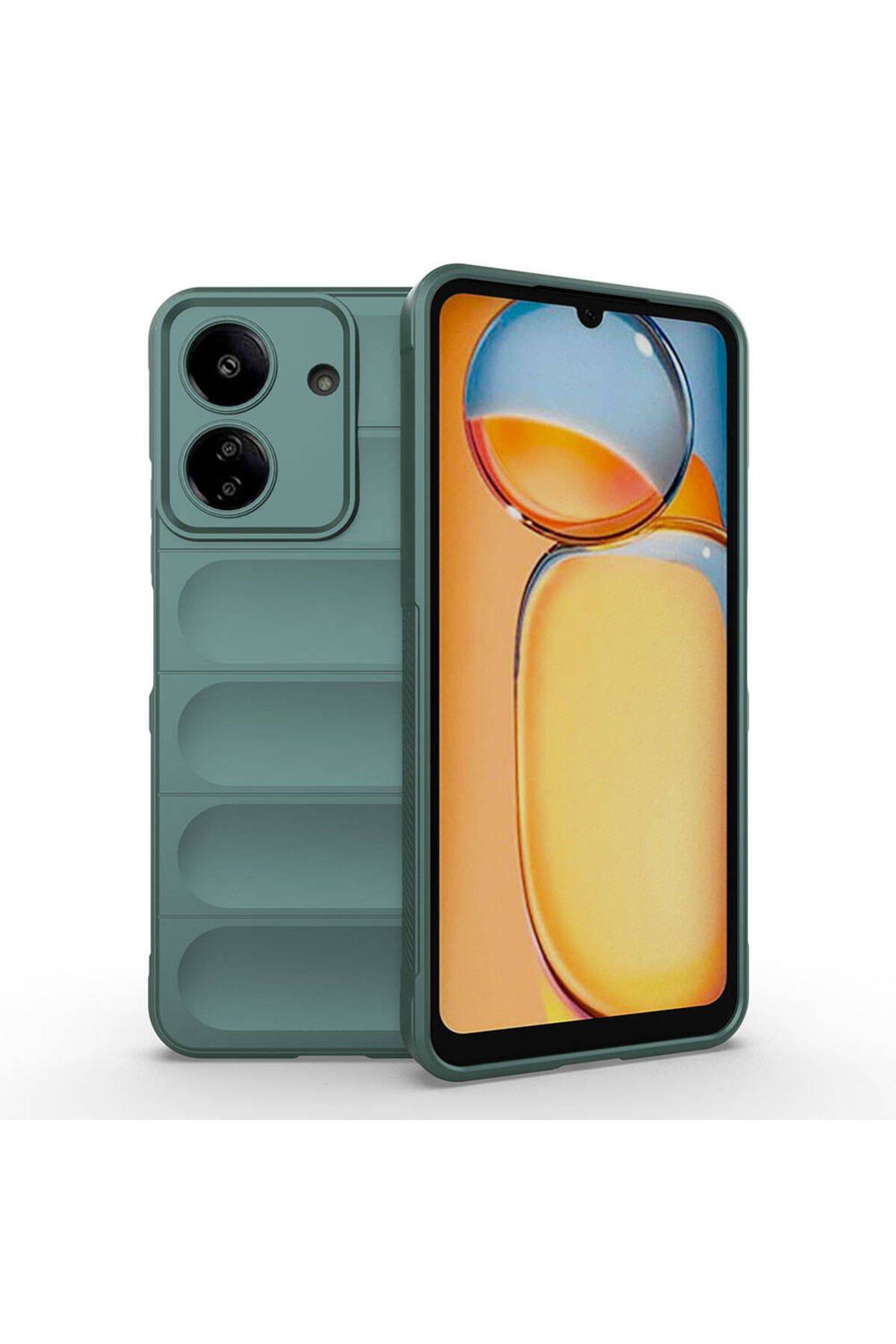 Coverzone Xiaomi Redmi 13C İle Uyumlu Kılıf TPU Oyuklu Arka Yüzey Z-Etnik Esnek O-tto Prime