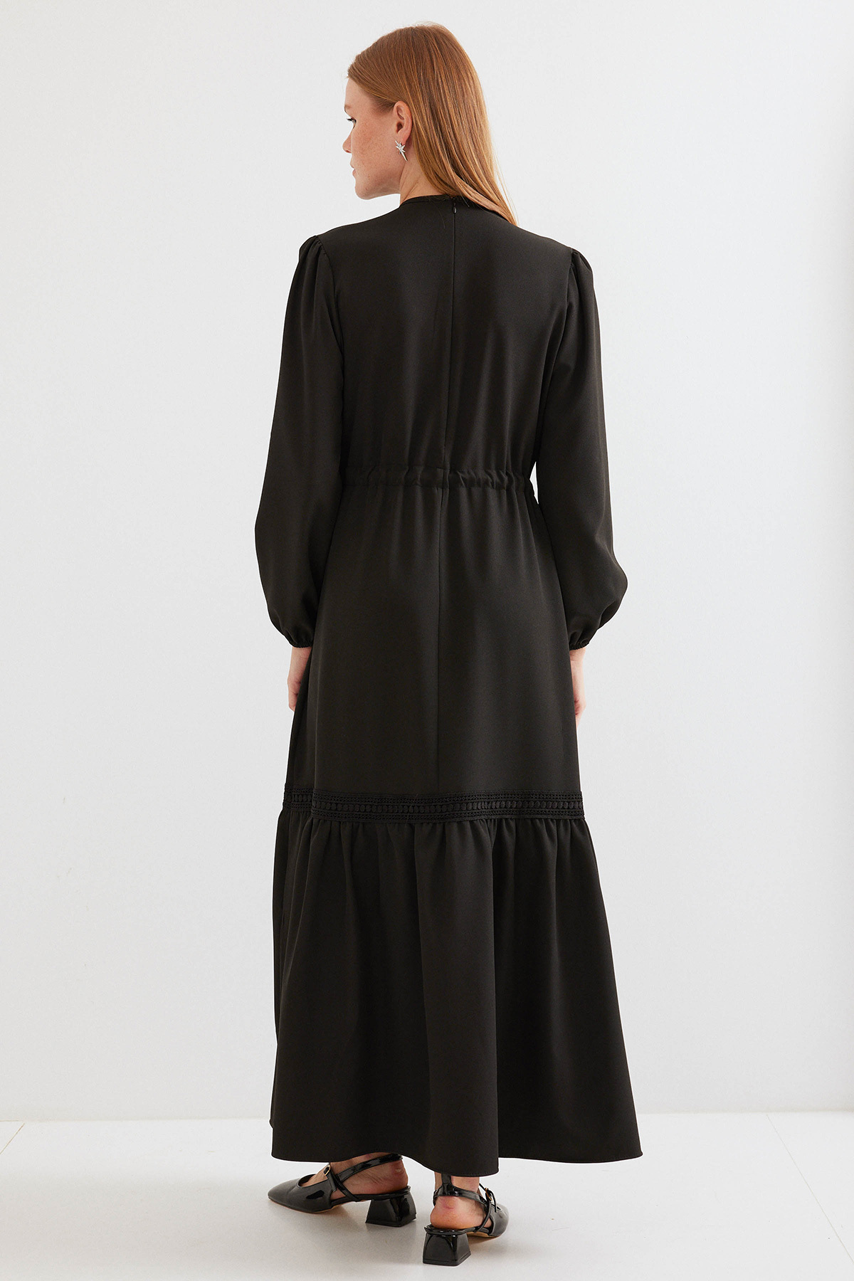 Bigdart-2483 Rochie lungă - neagră 6