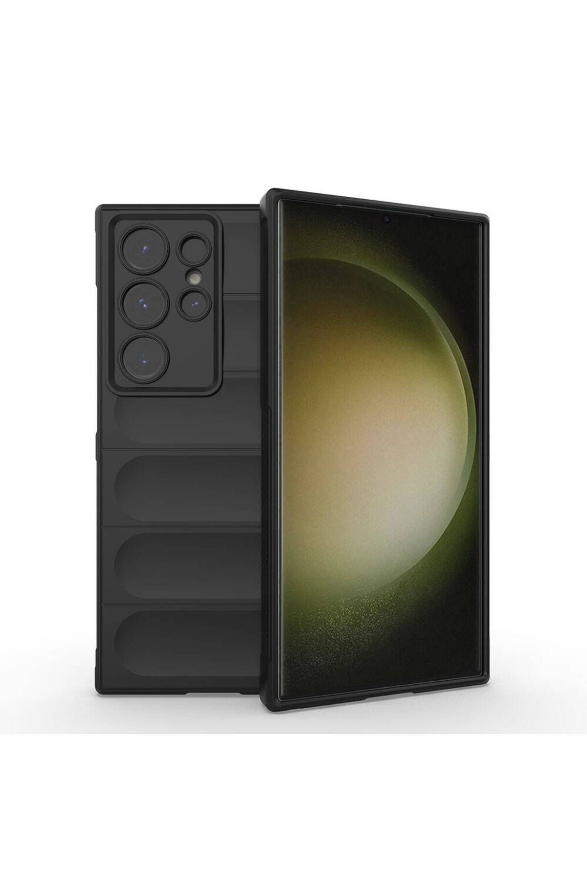 Coverzone Galaxy S24 Ultra İle Uyumlu Kılıf TPU Oyuklu Arka Yüzey Z-Etnik Esnek O-tto Prime