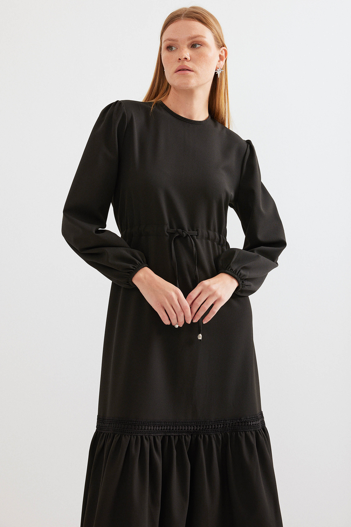 Bigdart-2483 Rochie lungă - neagră 3