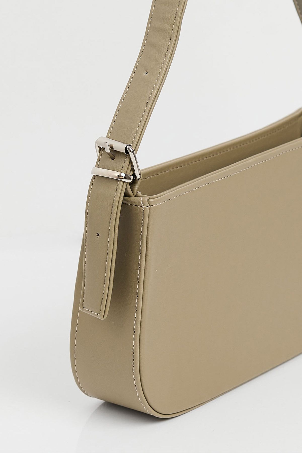 Bigdart-010172 MoDel Çağla Plain Baguette ShoulDer Bag 5