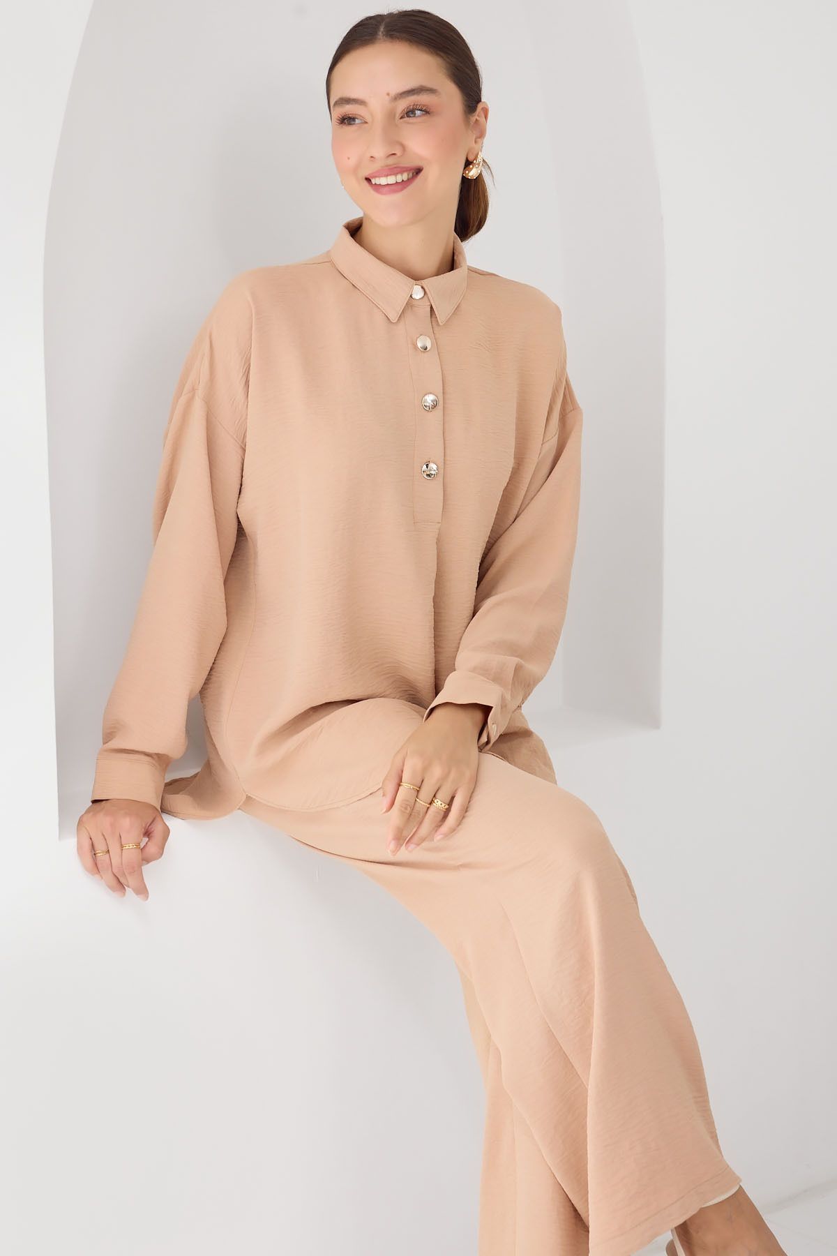 Bigdart-6631 Model - Mink Color Oversize Bottom-Top Σετ 2