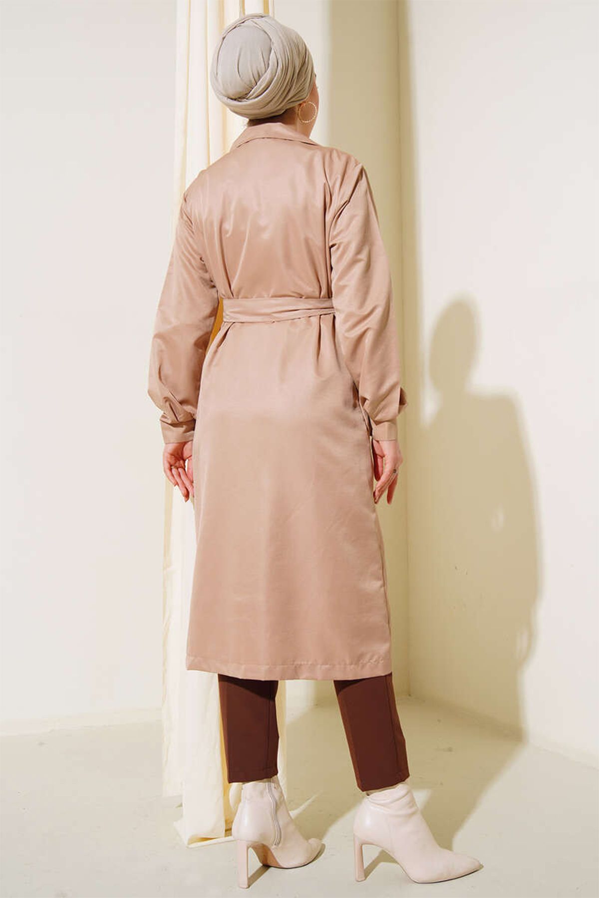 Bigdart-T5853 Trenci Hijab Model Mink - Guler dublu 4