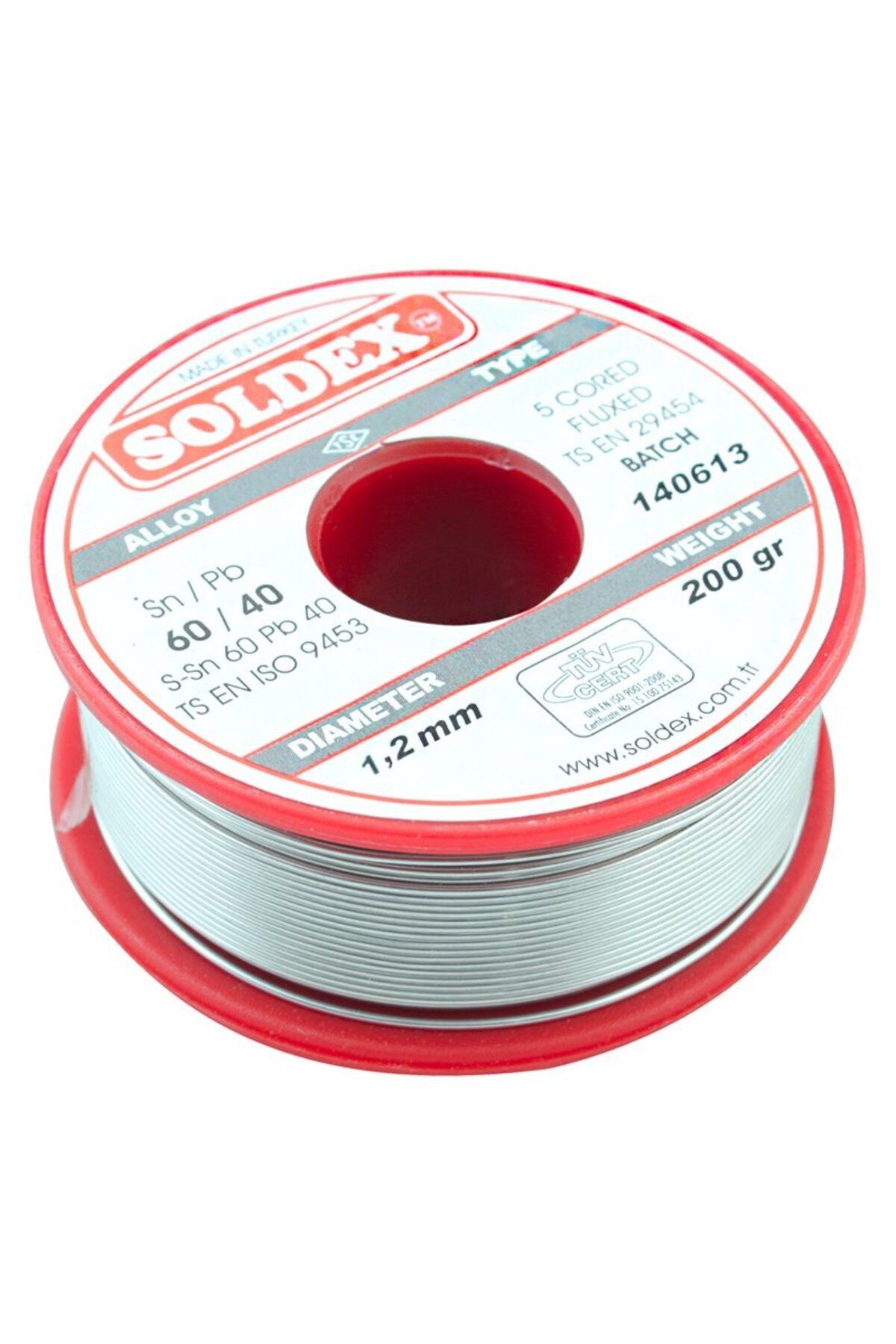 Go İthalat 200 GR LEHİM KALIN 1,2MM SOLDEX  SN60 PB40 (4928)