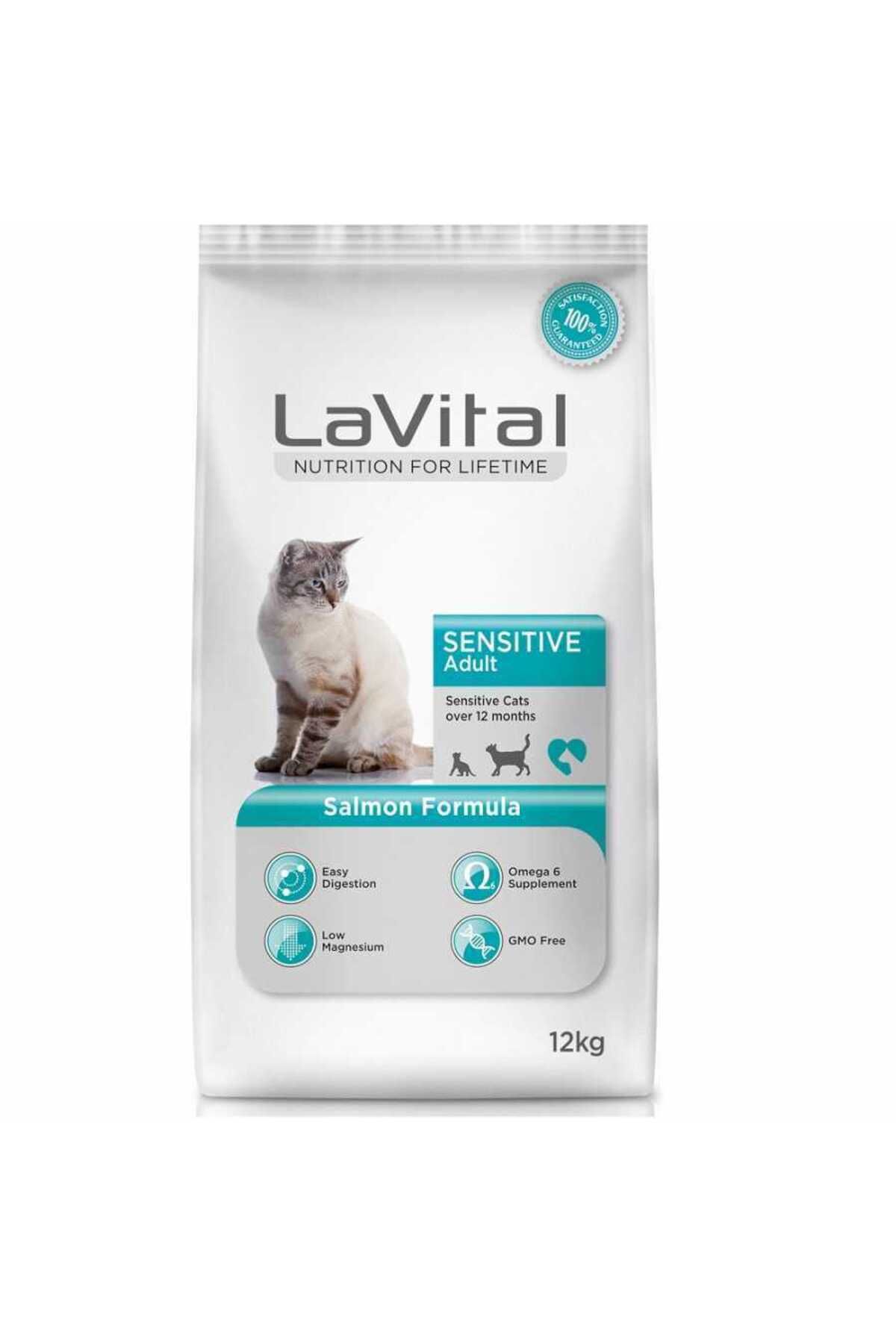 La Vital Lavital Sensitive Somonlu Yetişkin Kedi Maması 12 Kg