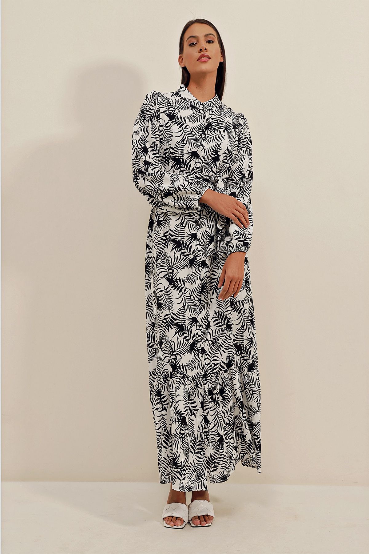 Bigdart-2158 Kleid mit exotischem Muster – D. Schwarz 3