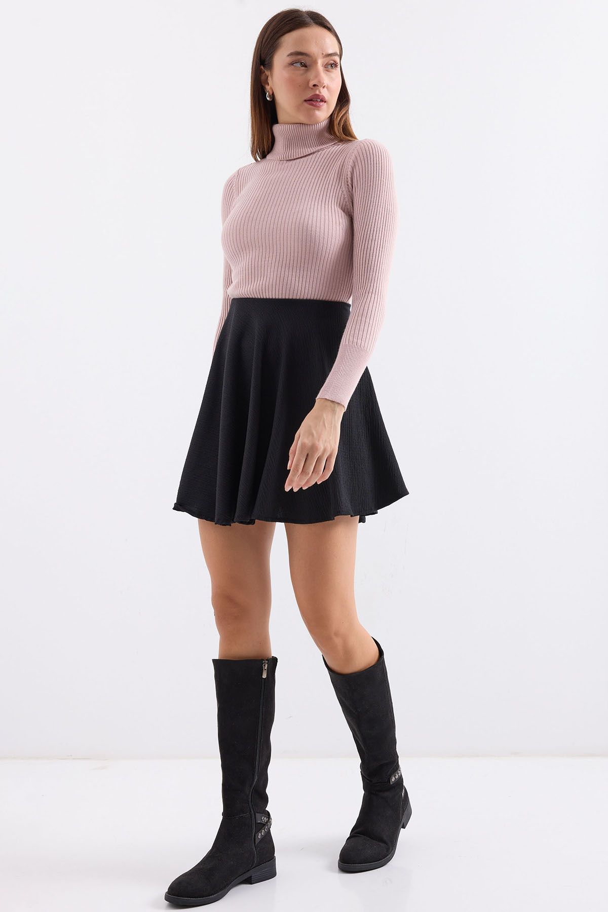 Bigdart-10311 Rollkragenpullover – Rosa 4