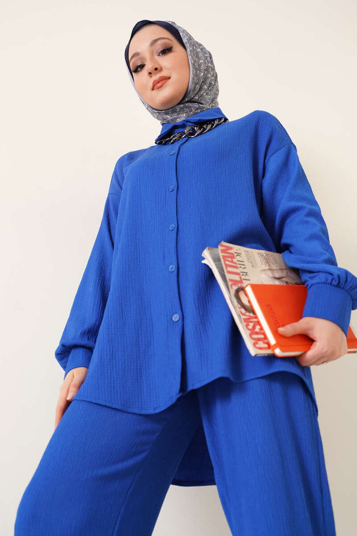 Bigdart-T5858 Knitted Hijab Double Suit - Saks 2