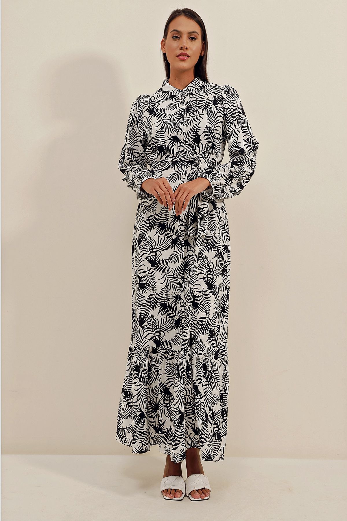 Bigdart-2158 Kleid mit exotischem Muster – D. Schwarz 1
