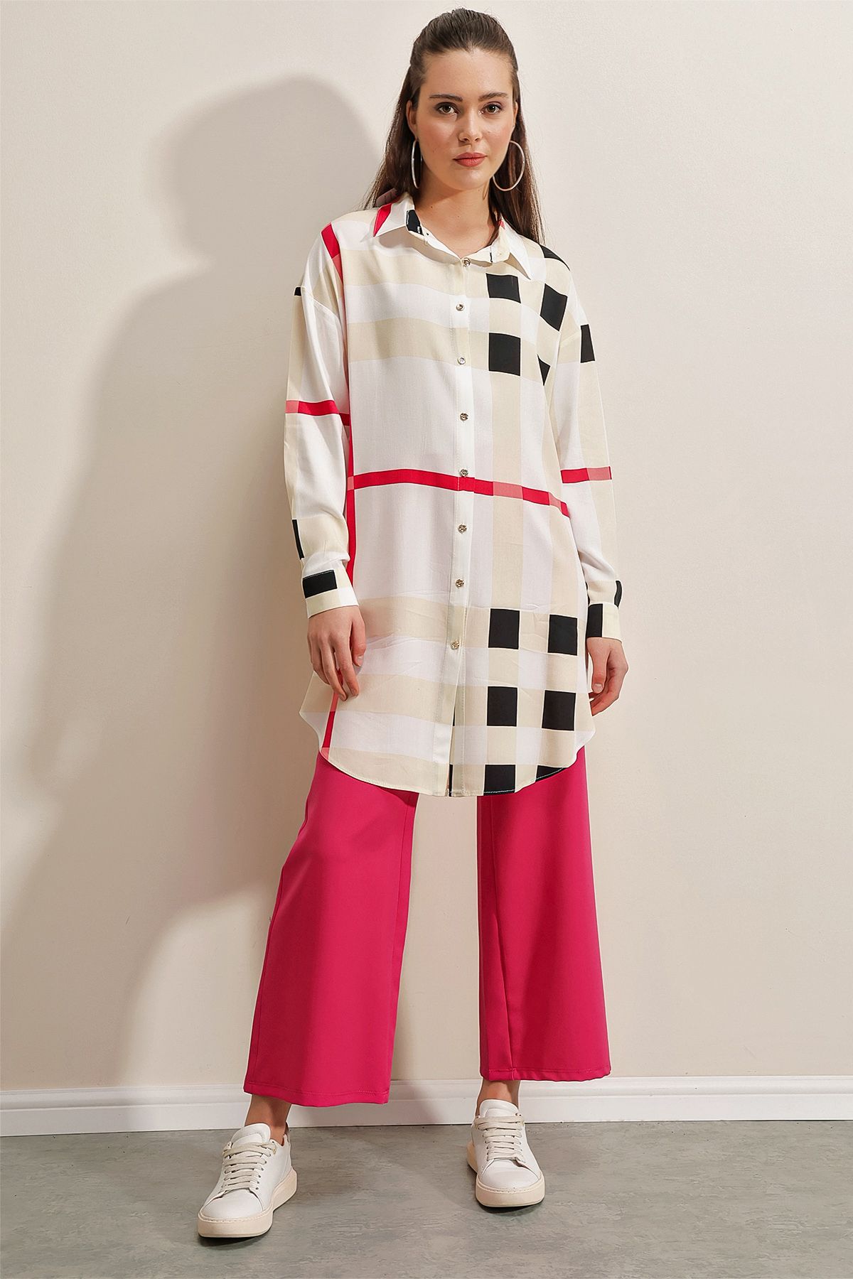 Bigdart-5599 Patterned Tunic - Red 2