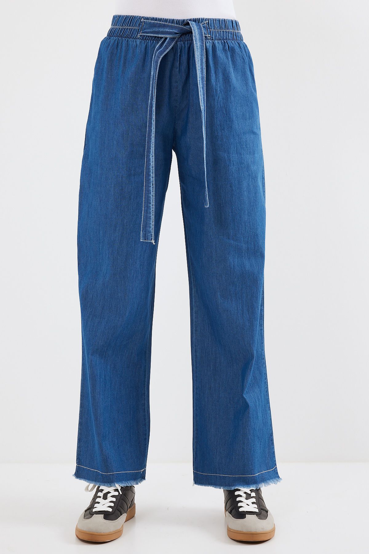 Bigdart-6469 Pantaloni de blugi cu picioare late - Albastru închis 3