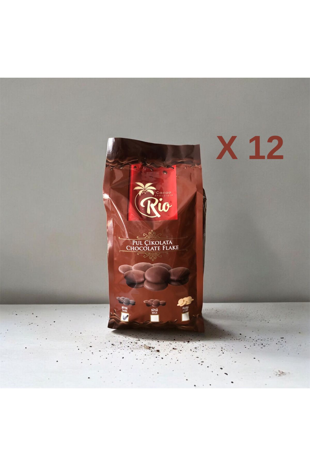 Cacao havana Bitter Pul/Para Çikolata 1kgX12 (1 KOLİ) %55 Eritmelik Kuvertür Çikolata