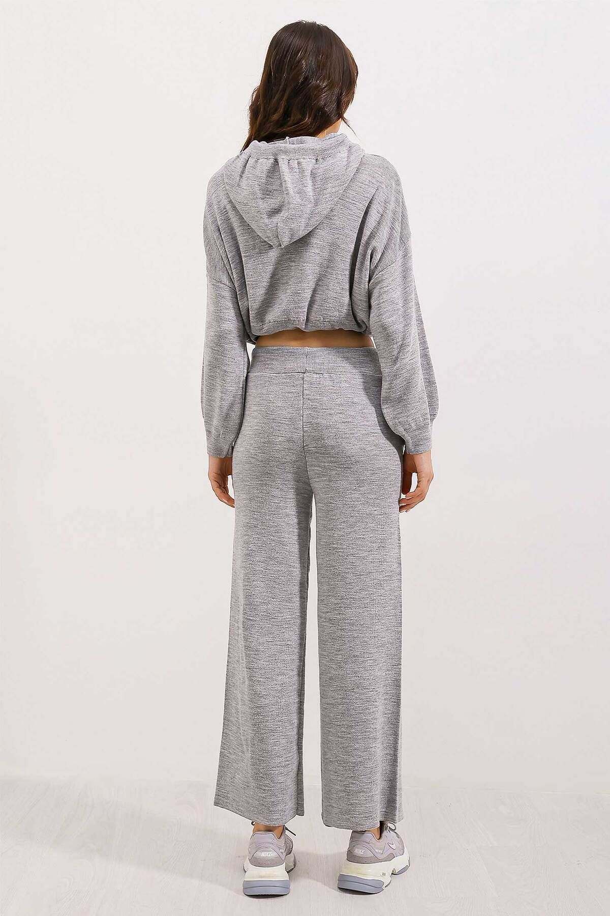Bigdart-15845 Oversize Double Set s kapucí – šedá 5