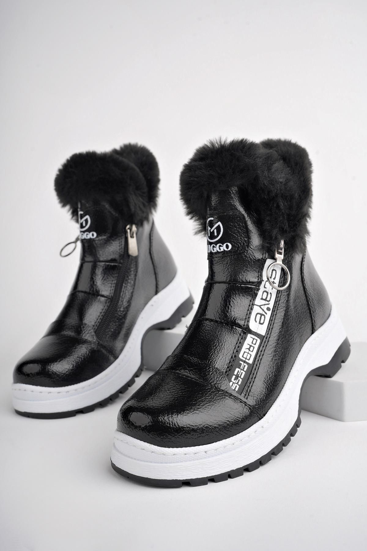 MUGGO-Bubble Guaranteed Non-Slip Children's Boots with Fur Inside and Side Zipper 2