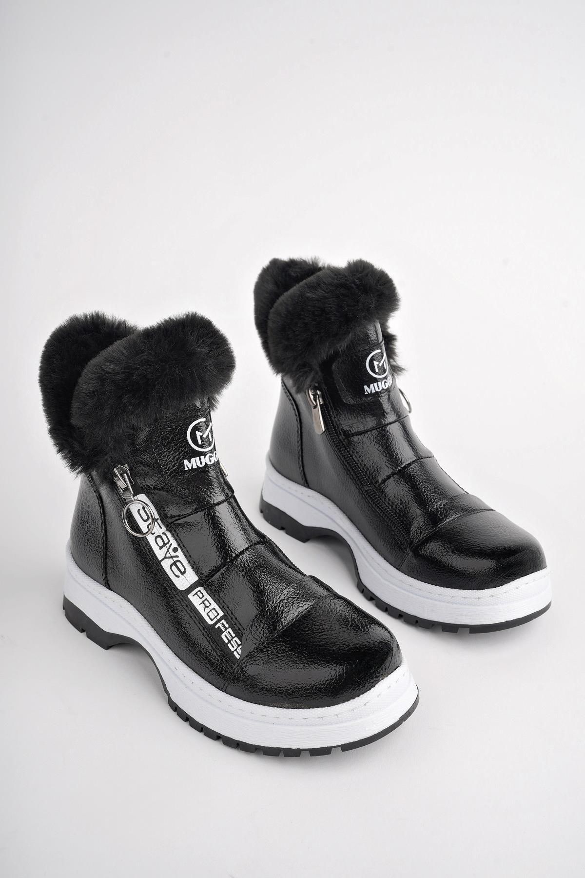 MUGGO-Bubble Guaranteed Non-Slip Children's Boots with Fur Inside and Side Zipper 3
