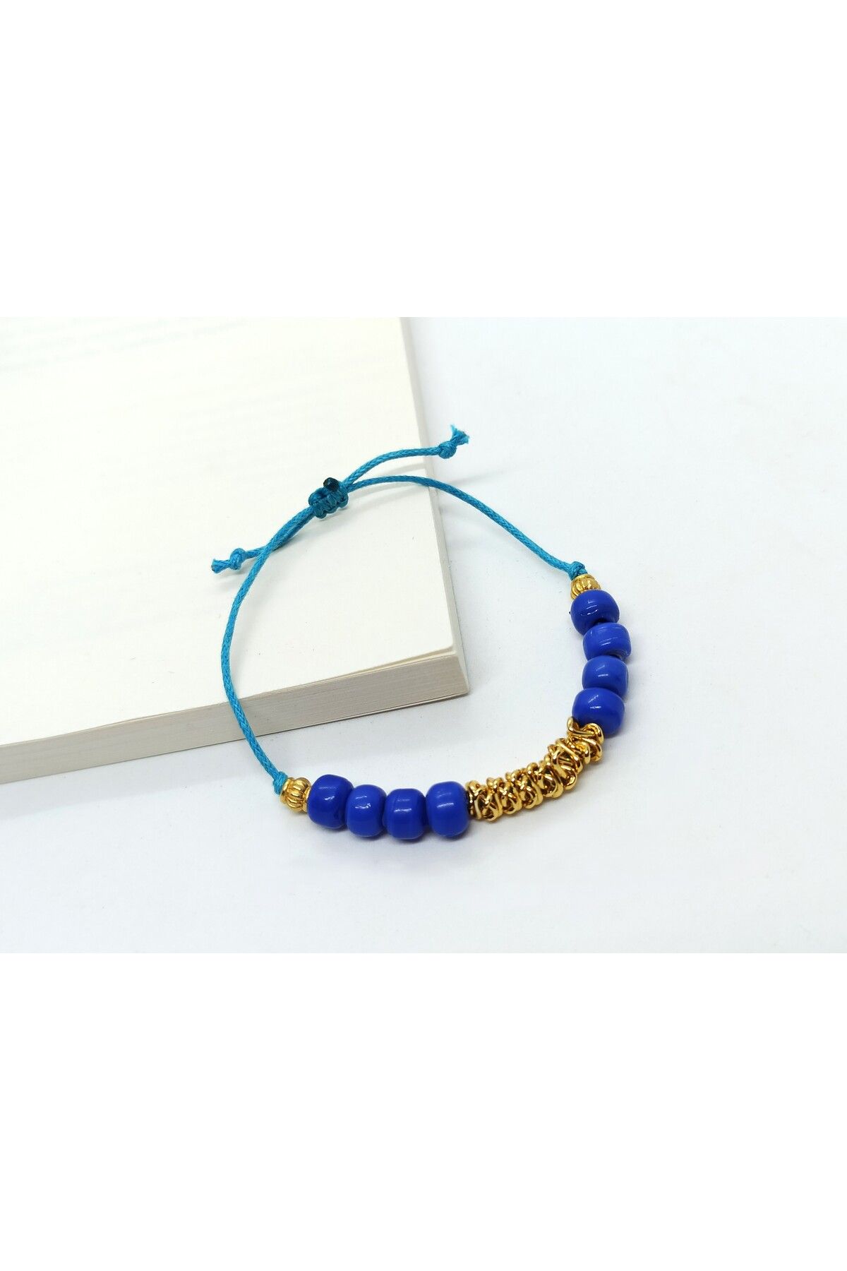 COOL&RELAX-Handmade Custom Bodrum with Glass Beads and Gold Plated Adjustable Bracelet Unisex 2