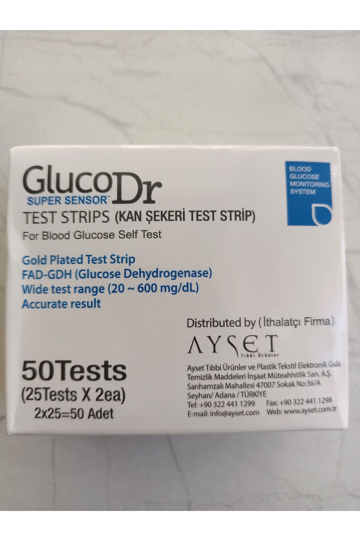 Gluco Dr GlucoDr Super Sensör Test Stribi Ölçüm Çubukları