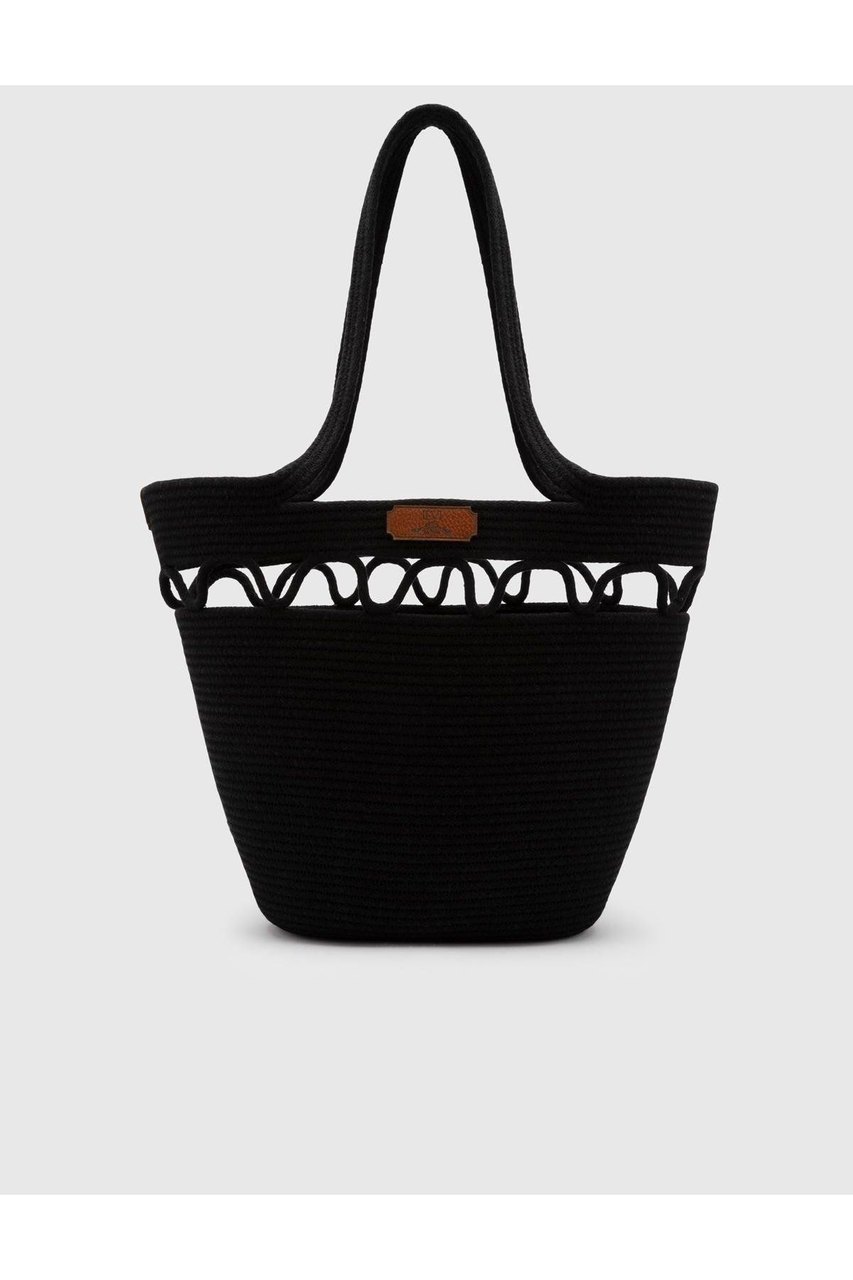 İLVİ-Black Marcela Women's Beach Bag 3