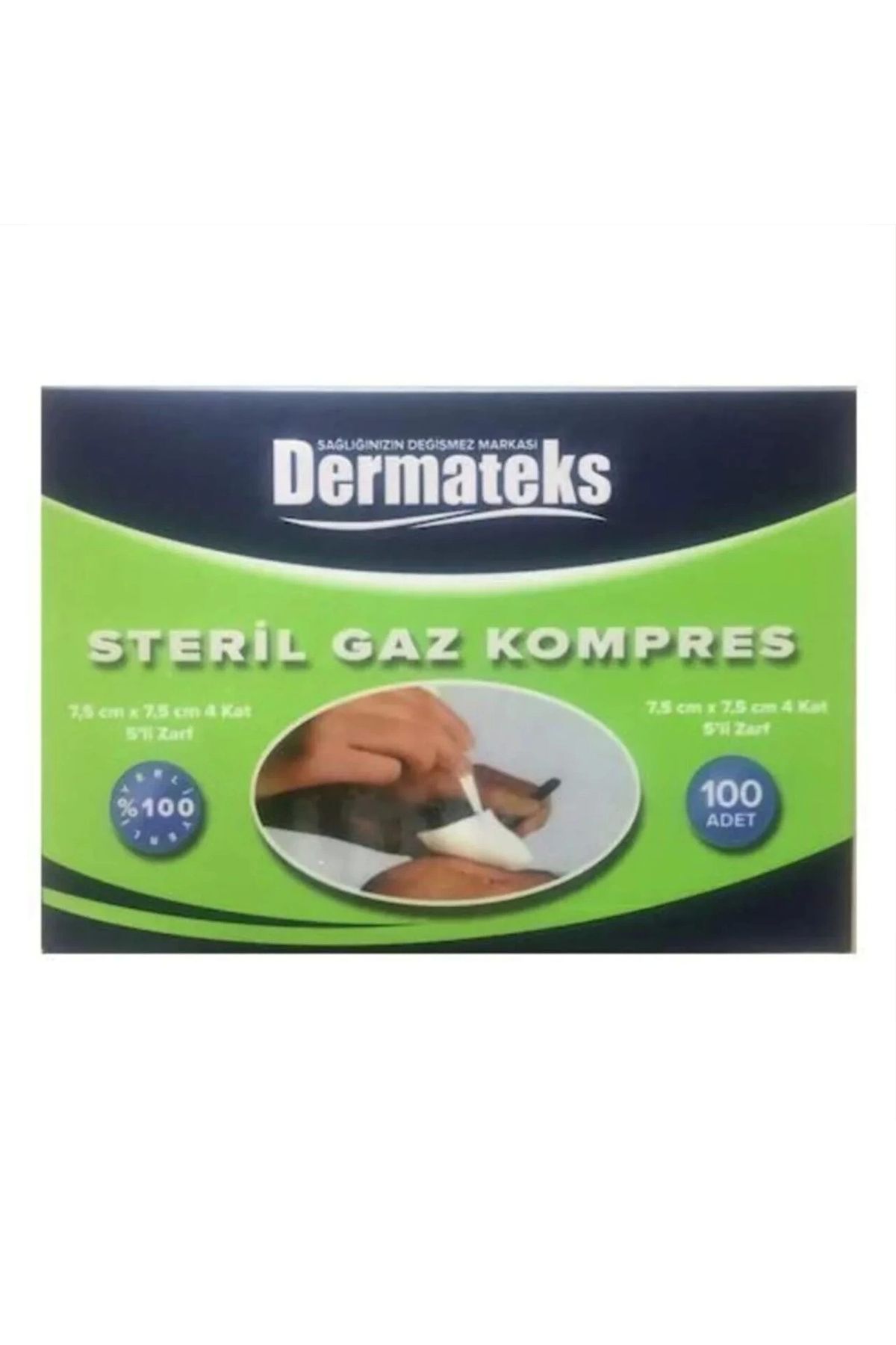 Dermateks Steril Gaz Kompres 7,5x7,5 5x20- 100'lü Kutu - 10 Kutu