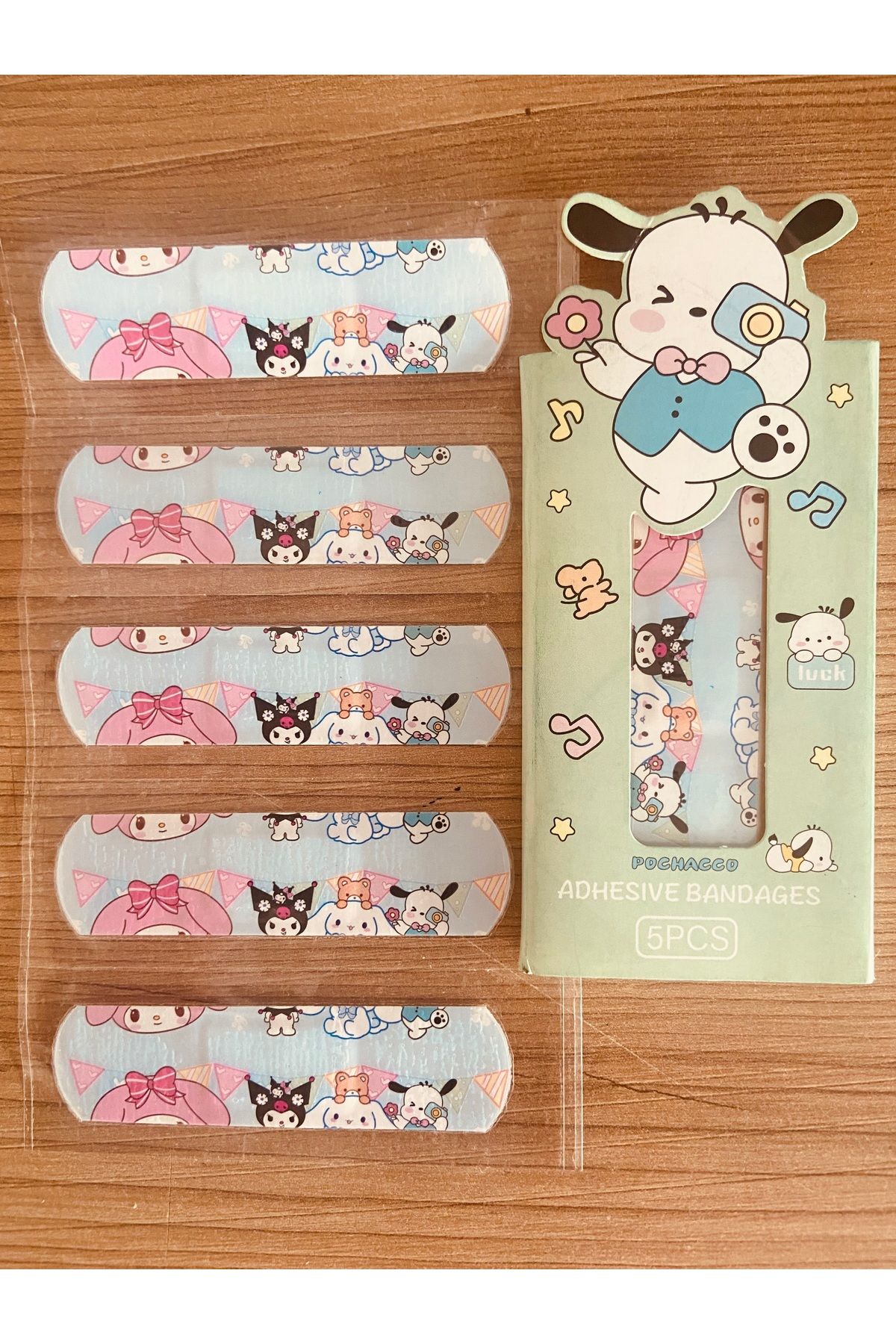 synshop Kuromi Cinnamoroll My Melody Pochacco Pompompurin 4 Adet Su Geçirmez Yara Bandı