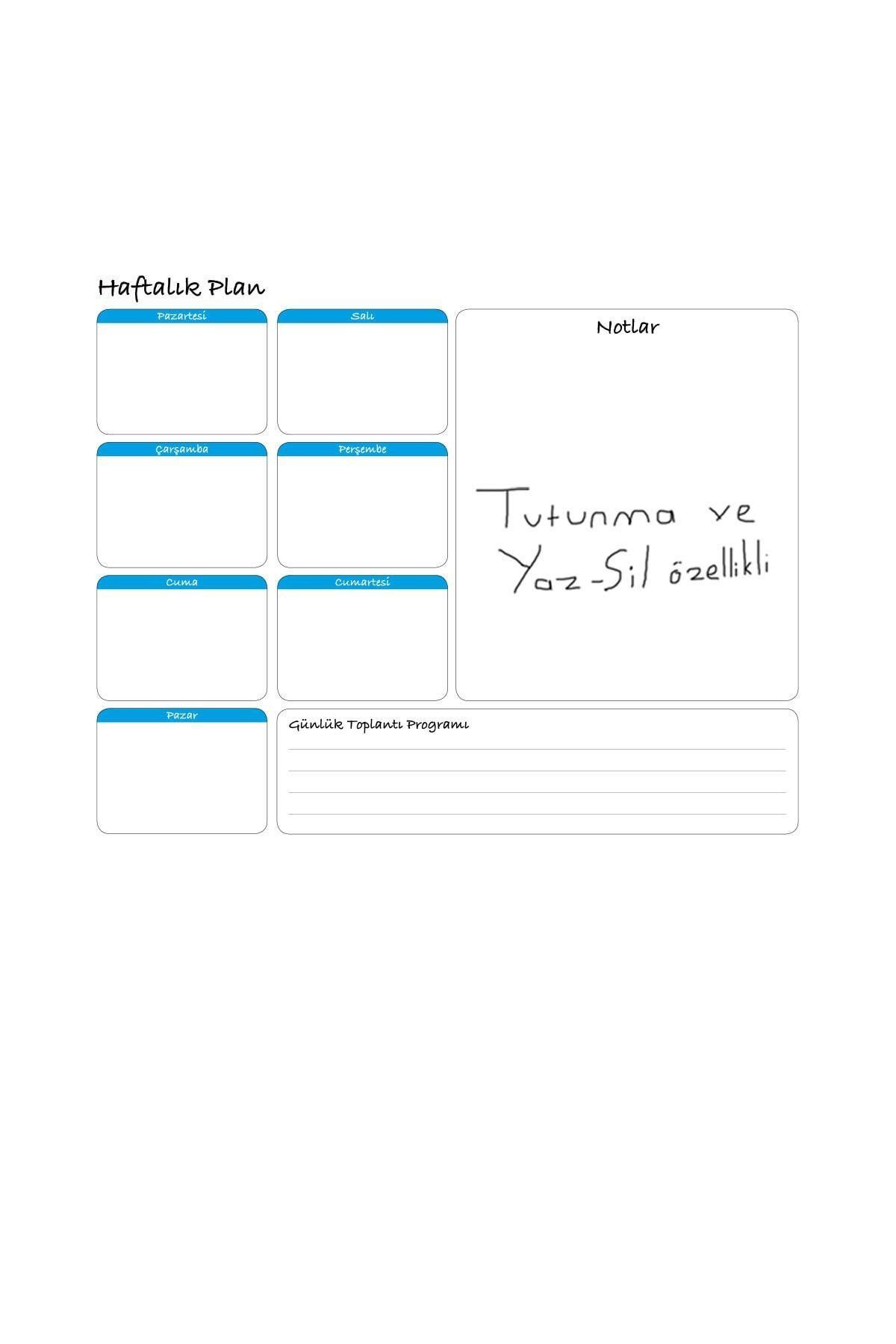 Tutunabilir Kağıt-Planificator lunar - Calendar planificator săptămânal - Set de 4 pixuri Tablă de scris Tablă inteligentă de hârtie 5