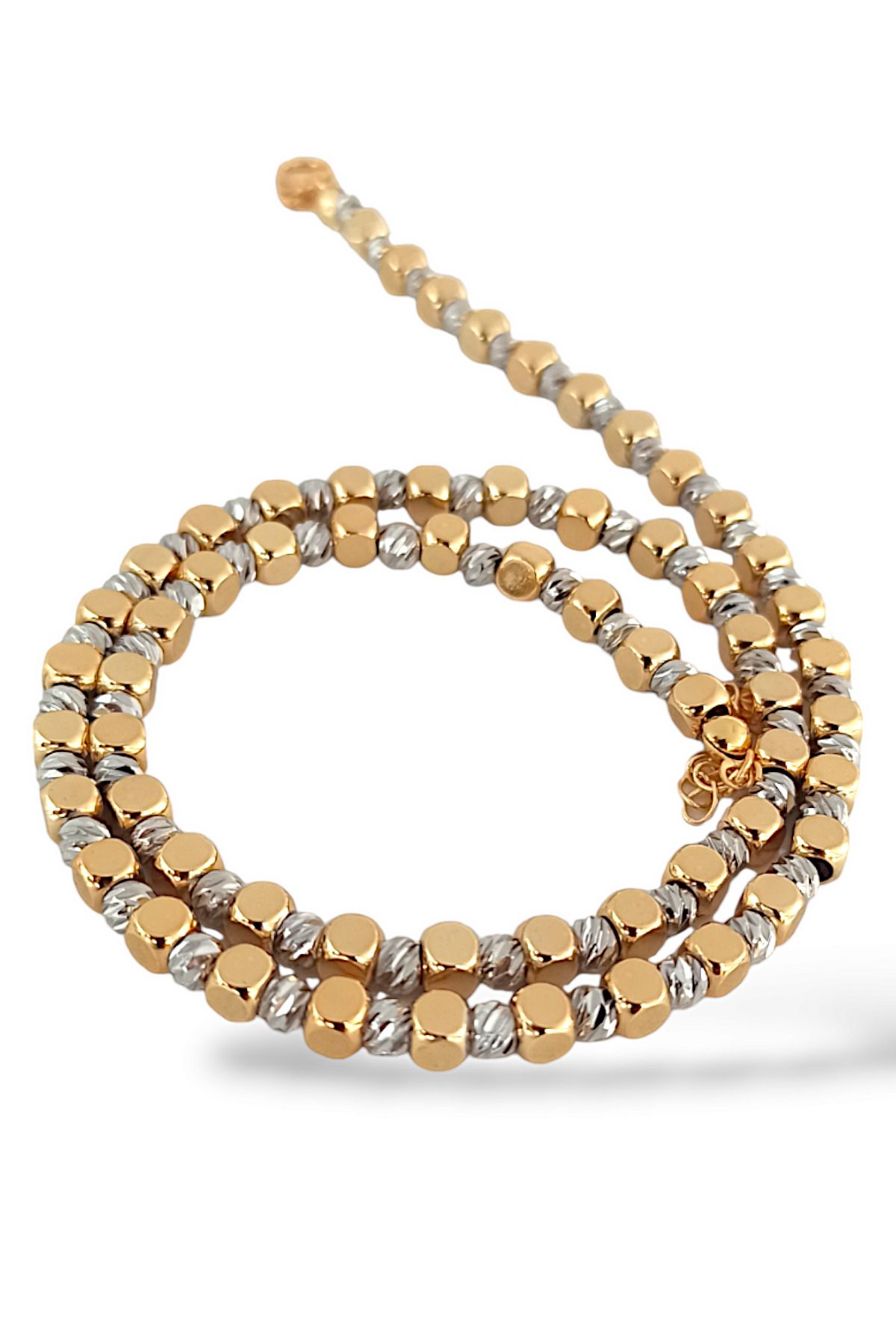 Çlk Accessories-Premium Dorica Cube Bead Necklace 4