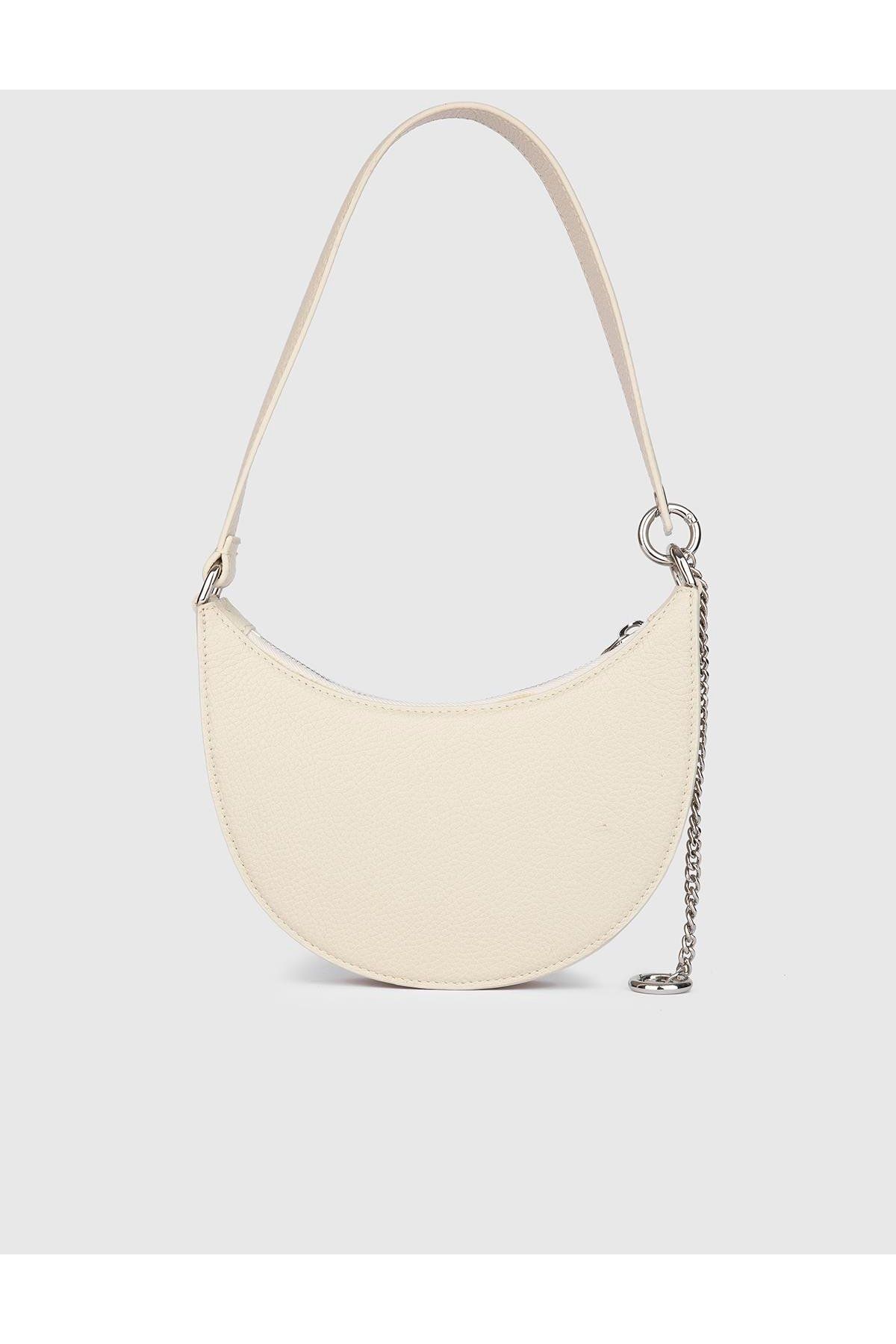 İLVİ-Sindire Women's Shoulder Bag Cream Float Leather 4