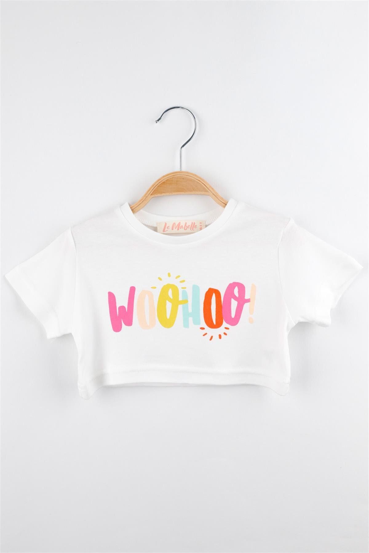 Le Mabelle-Becky - Girl's Woohoo Printed Crop T-Shirt 3